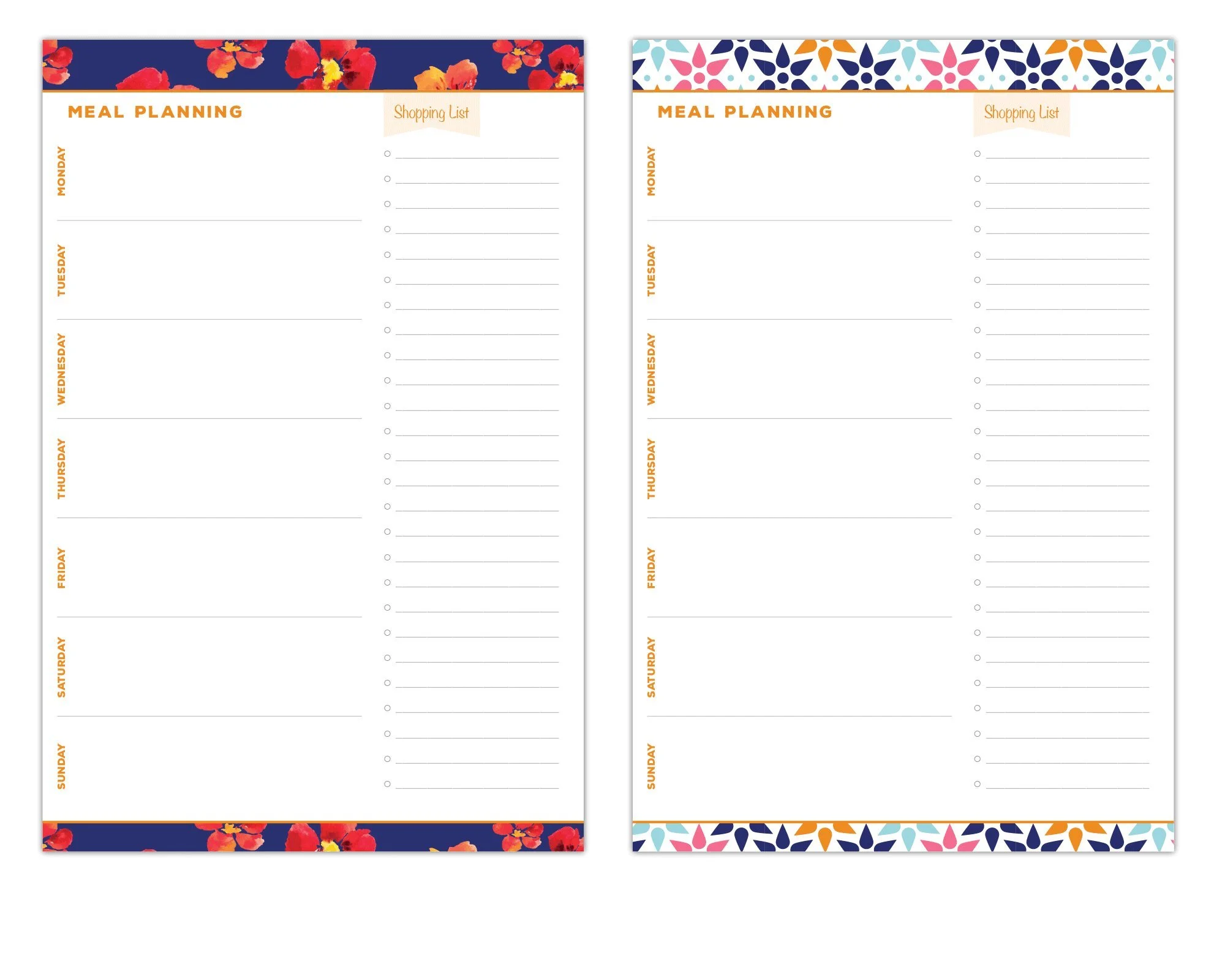 Global Printed Products Meal Planning Pad 6