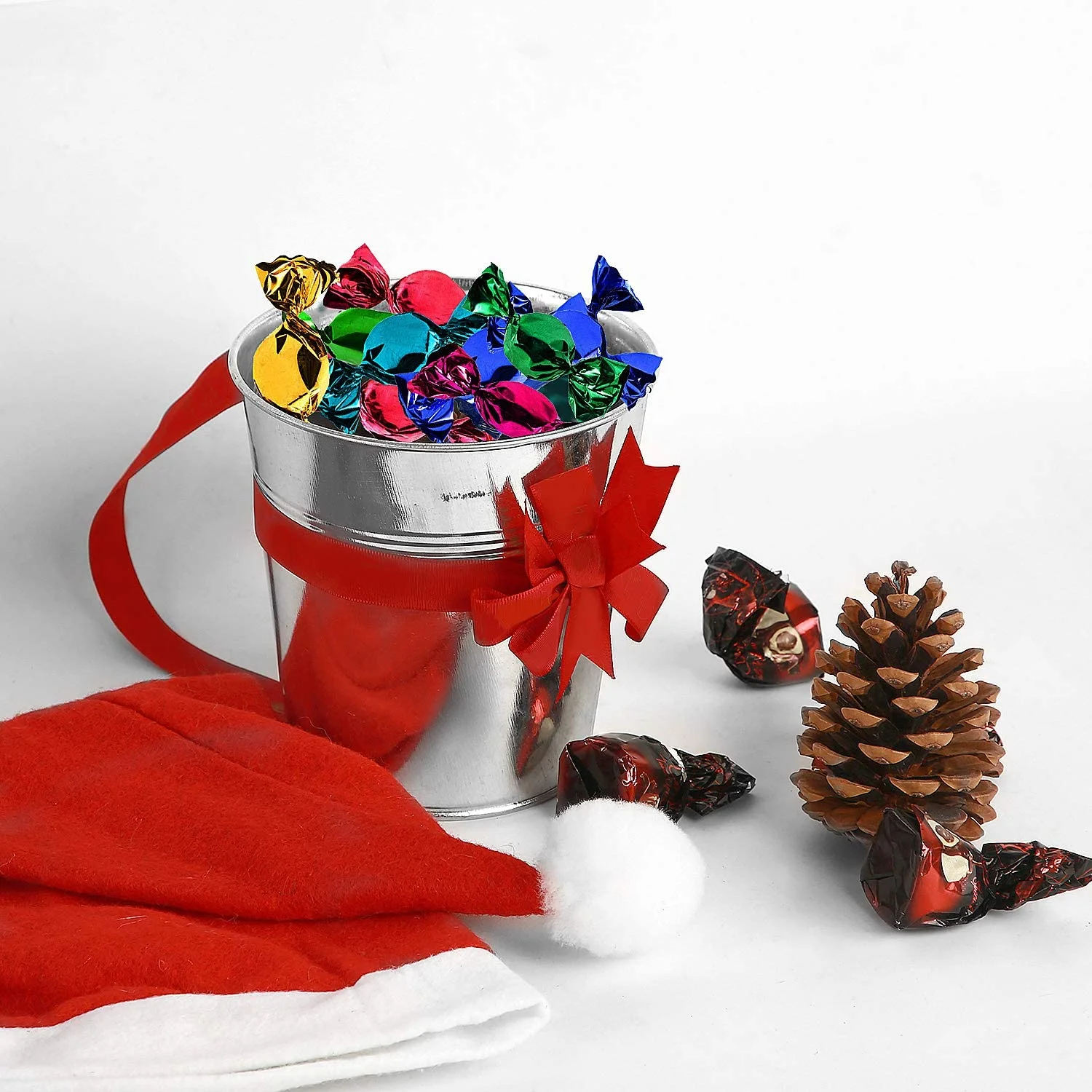 ZEONHAK 16 Pack Galvanized Metal Bucket, Galvanized Basket Bucket Planters Pot, 4.72 x 4.72 x 3.54 Inch