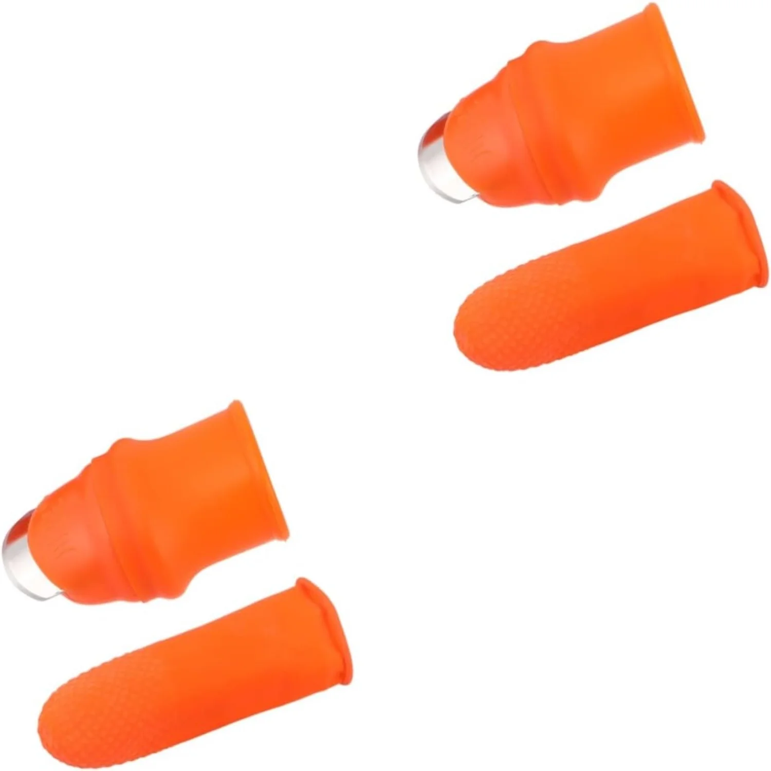 2 Pcs Gardening Silicone Thumb Ring Cutter for Finger Thumb Cutter Picking Thumb Gloves Garnish Tools Garden Tool Harvest Plant Orange Thumb Grape Cutter Beans Scraper