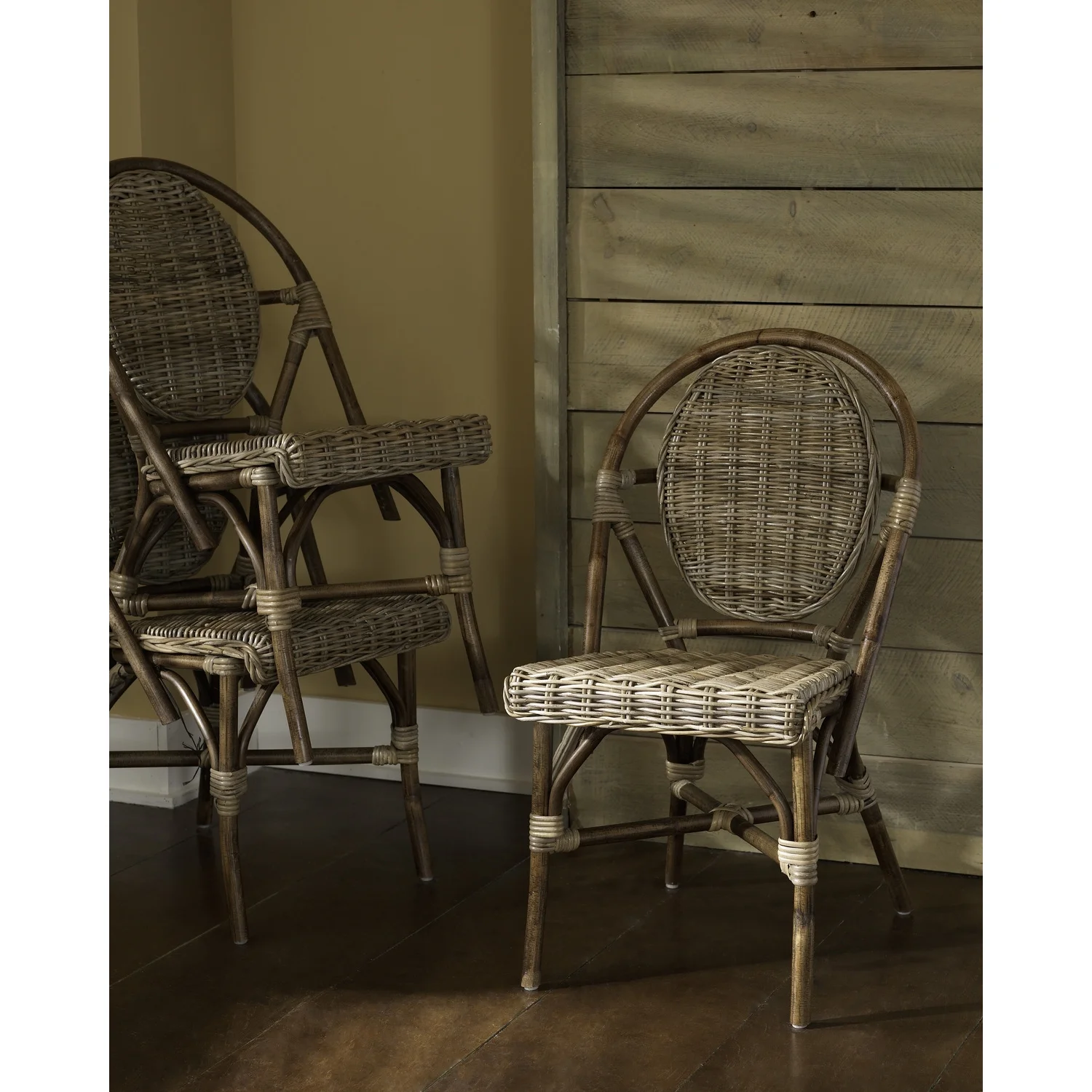 Padmas Plantation PBA12-KUBU-S-2 Paris Bistro Chair - Kubu- Set of 2