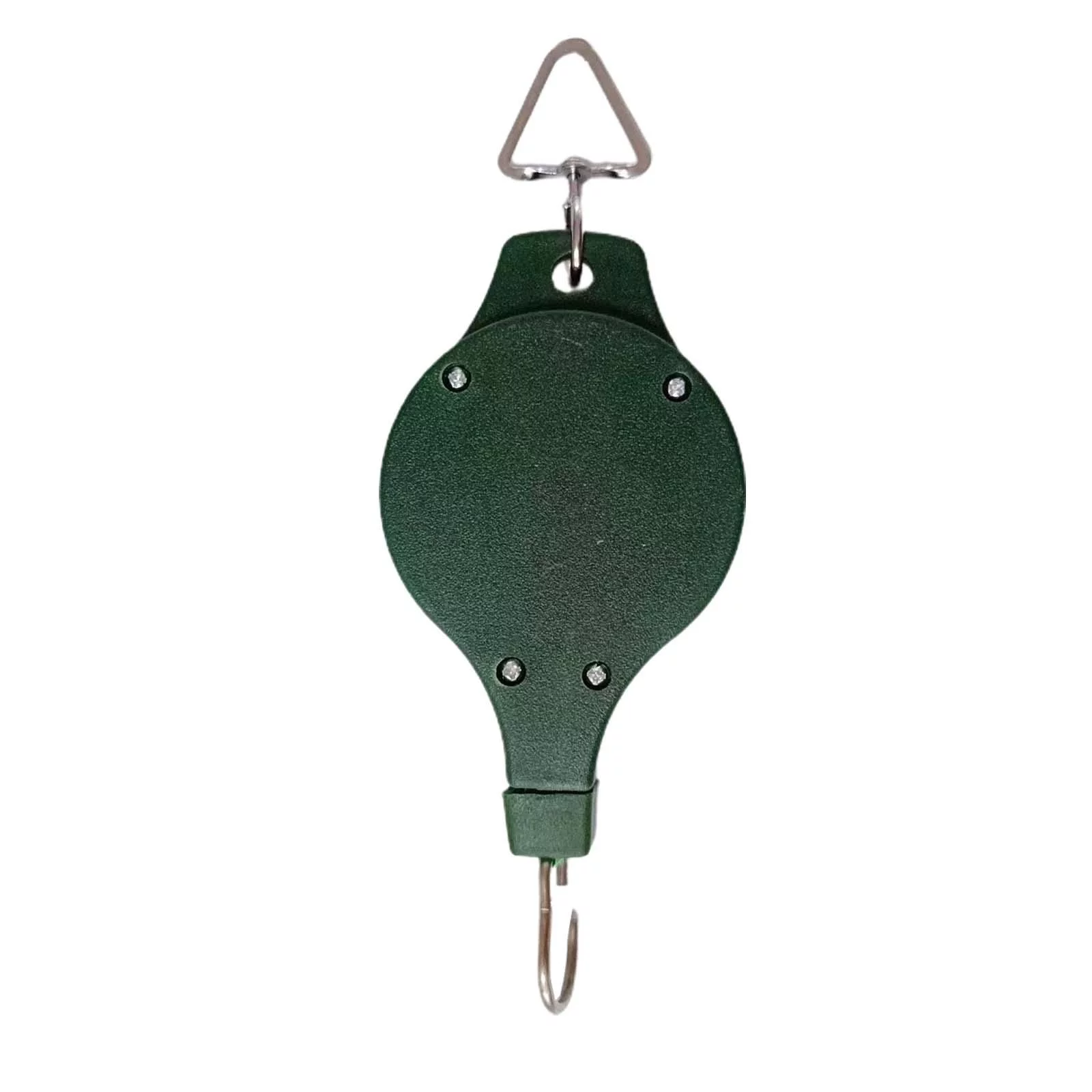 Plant Pulley Retractable Hanger Birds Feeders Hanging Pulley Heavy Duty Multiuse Durable Plant Hook Pulley for Backyard Fence Balcony Garage Dark Green