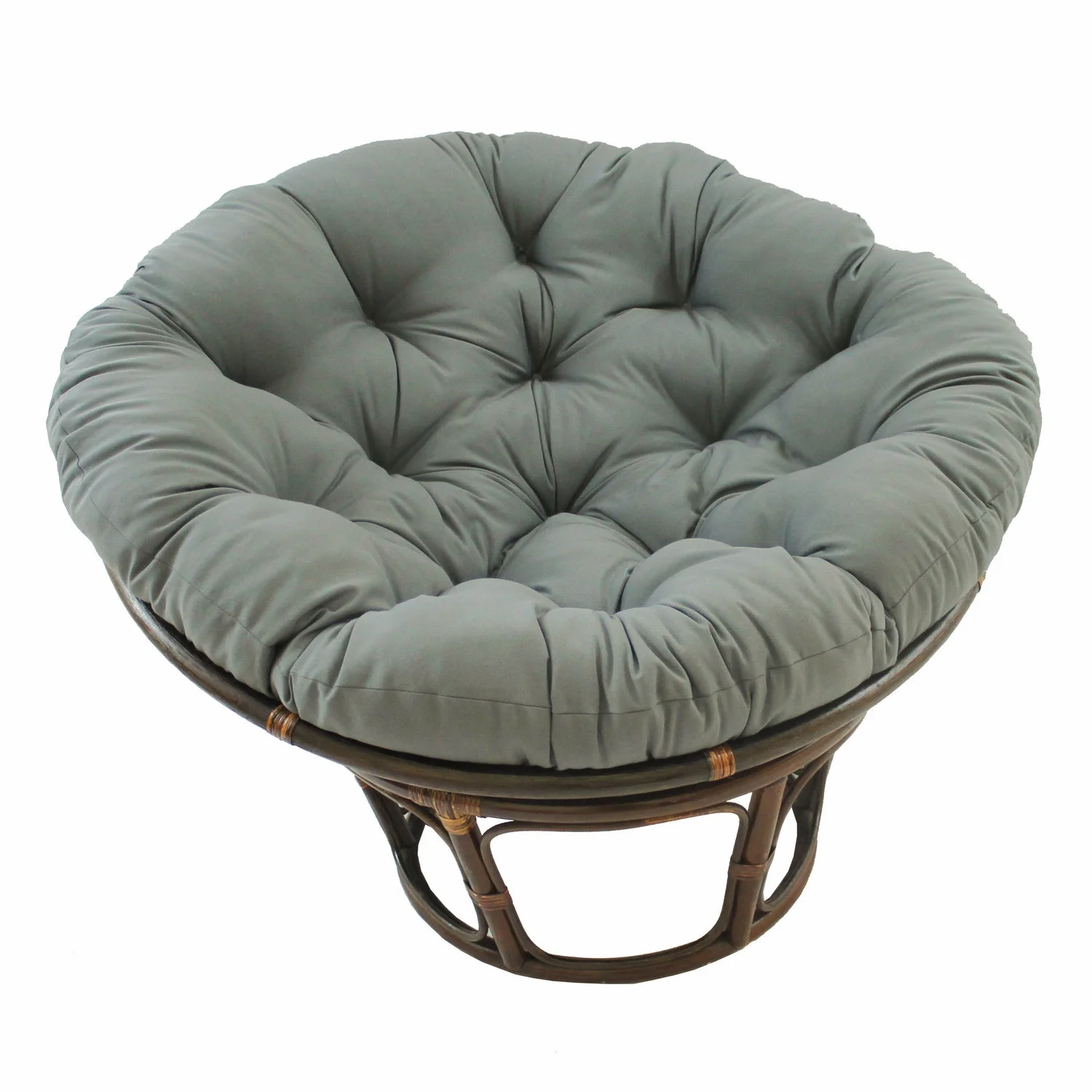 Maykoosh Modern Muse 42-Inch rattan Papasan Chair With Solid Twill Cushion, Toffee
