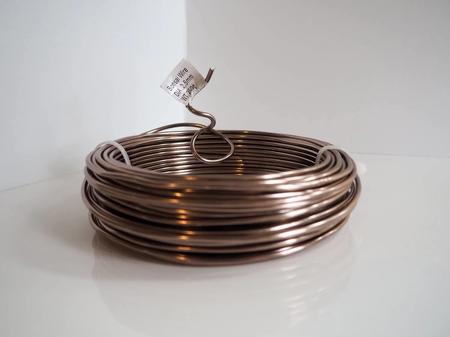 Anodized Aluminum 2.5mm Bonsai Training Wire 250g Large Roll (60 feet) - Choose Your Size and Color (2.5mm, Brown)