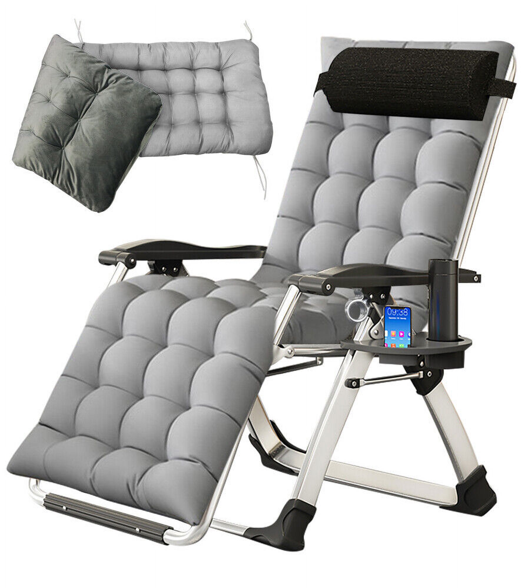 Heavy Duty Zero Gravity Chair, Lawn Recliner, Reclining Patio Lounger Chair