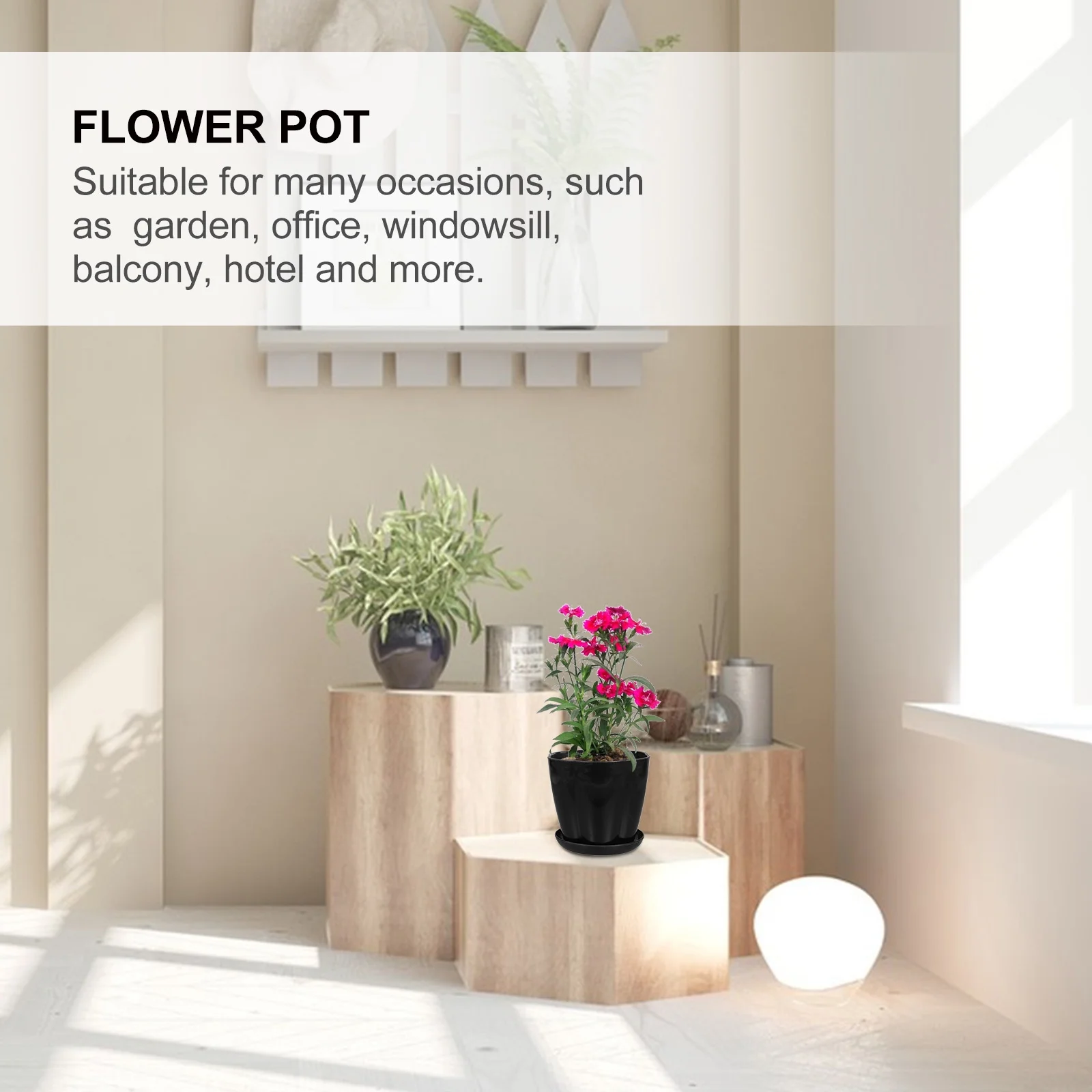 3 Sets Plant Pot Succulent Nursery Planting Pots Container Hydroponics Fibres