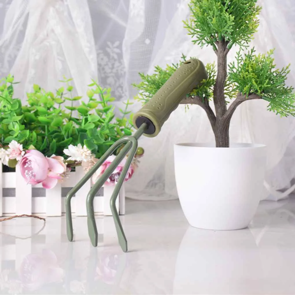 SANAG 3Pcs/Set Round Spade Rake Gardening Tools Garden Potted Plant Loosen Soil Trowel Kit