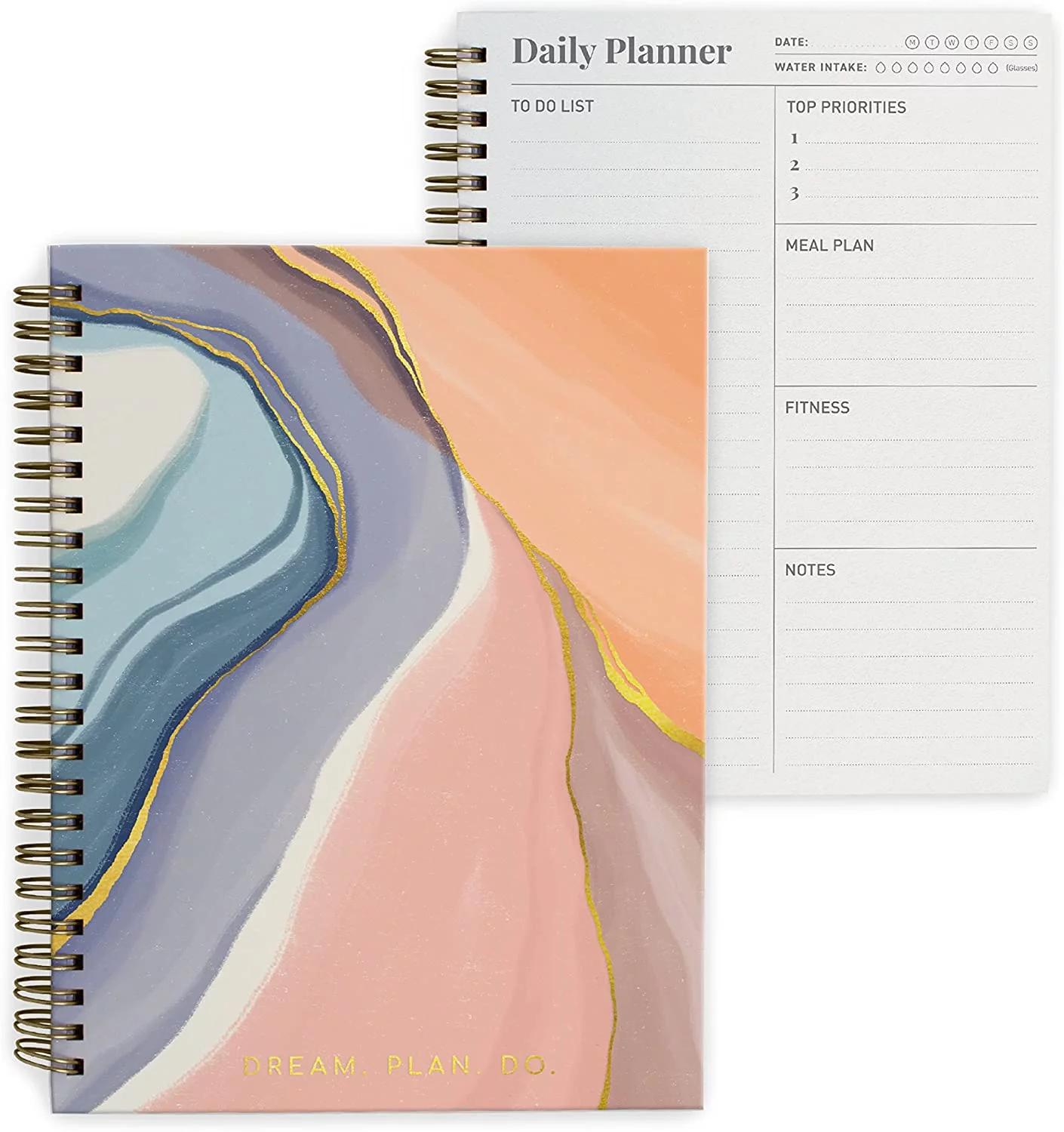 Rileys & Co Undated Planner for Women, 160 Pages to-Do List Notebook, 8 x 6