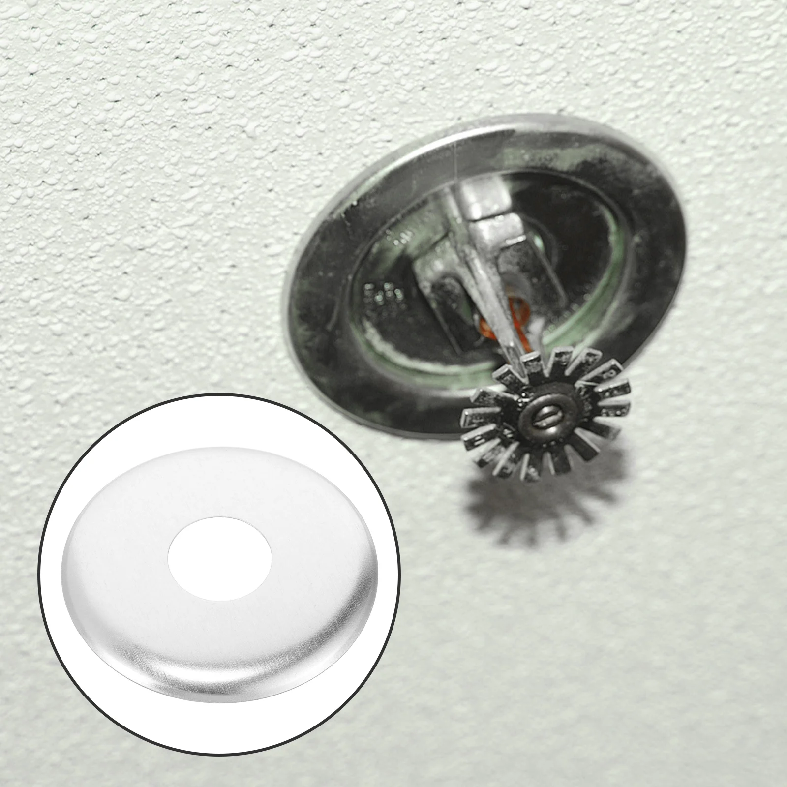 10pcs Fire Sprinkler Cover Plate 1/2 Inch Sprinkler Escutcheon Replacement Cover