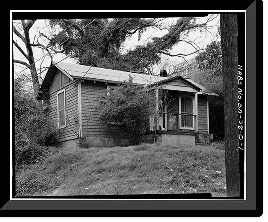 Historic Framed Print, 3344 Oak Valley Road (House), Atlanta, Fulton County, GA, 17-7/8