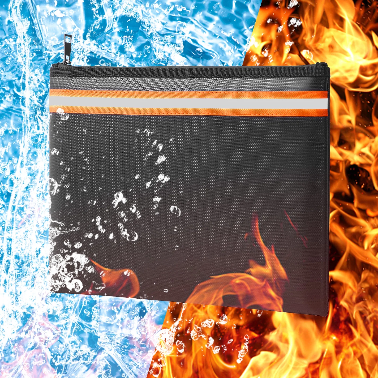 SKYSHALO Fireproof Document Bag with Zipper 13.4