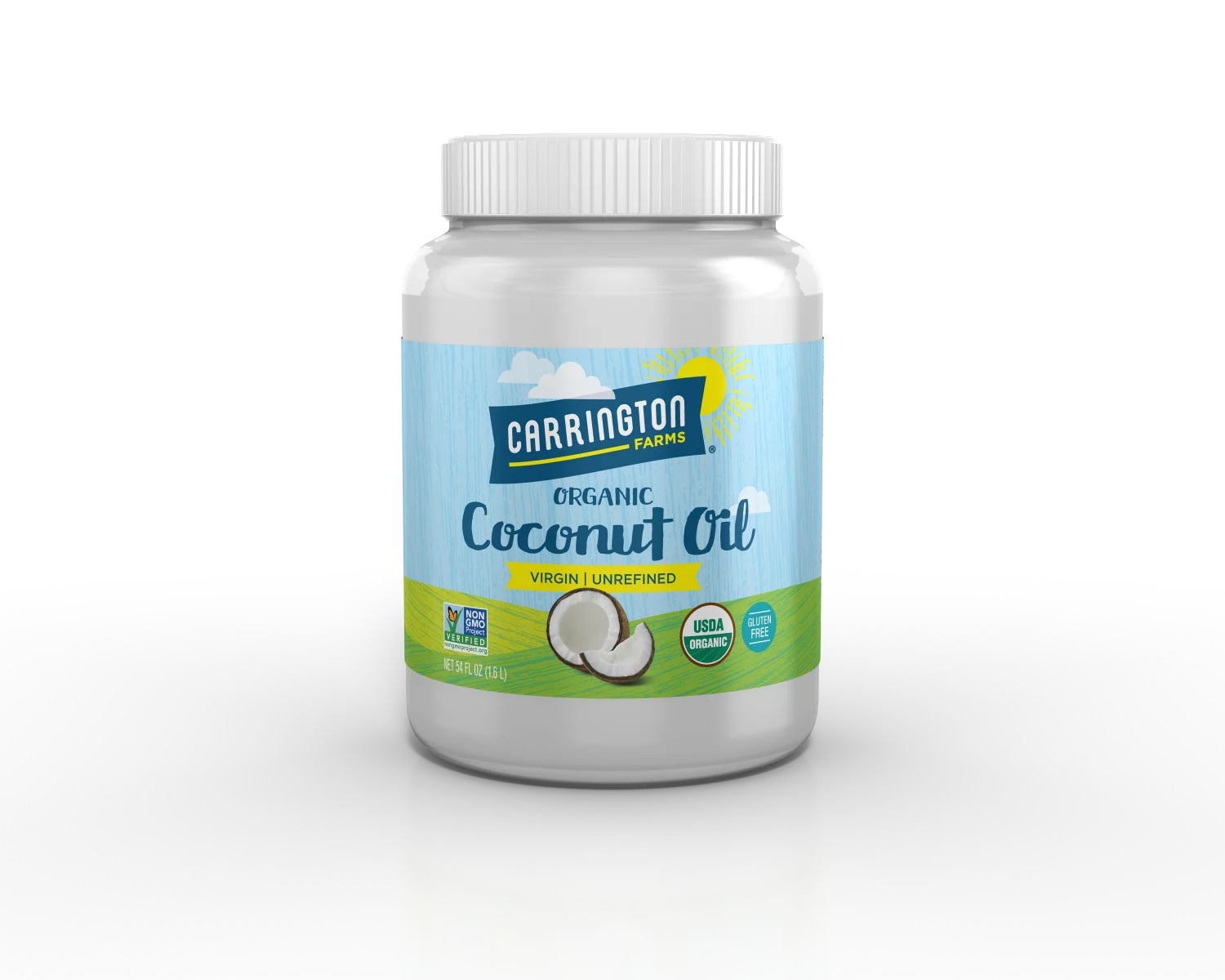 Carrington Farms Virgin Unrefined Coconut Oil, 54.0 FL OZ