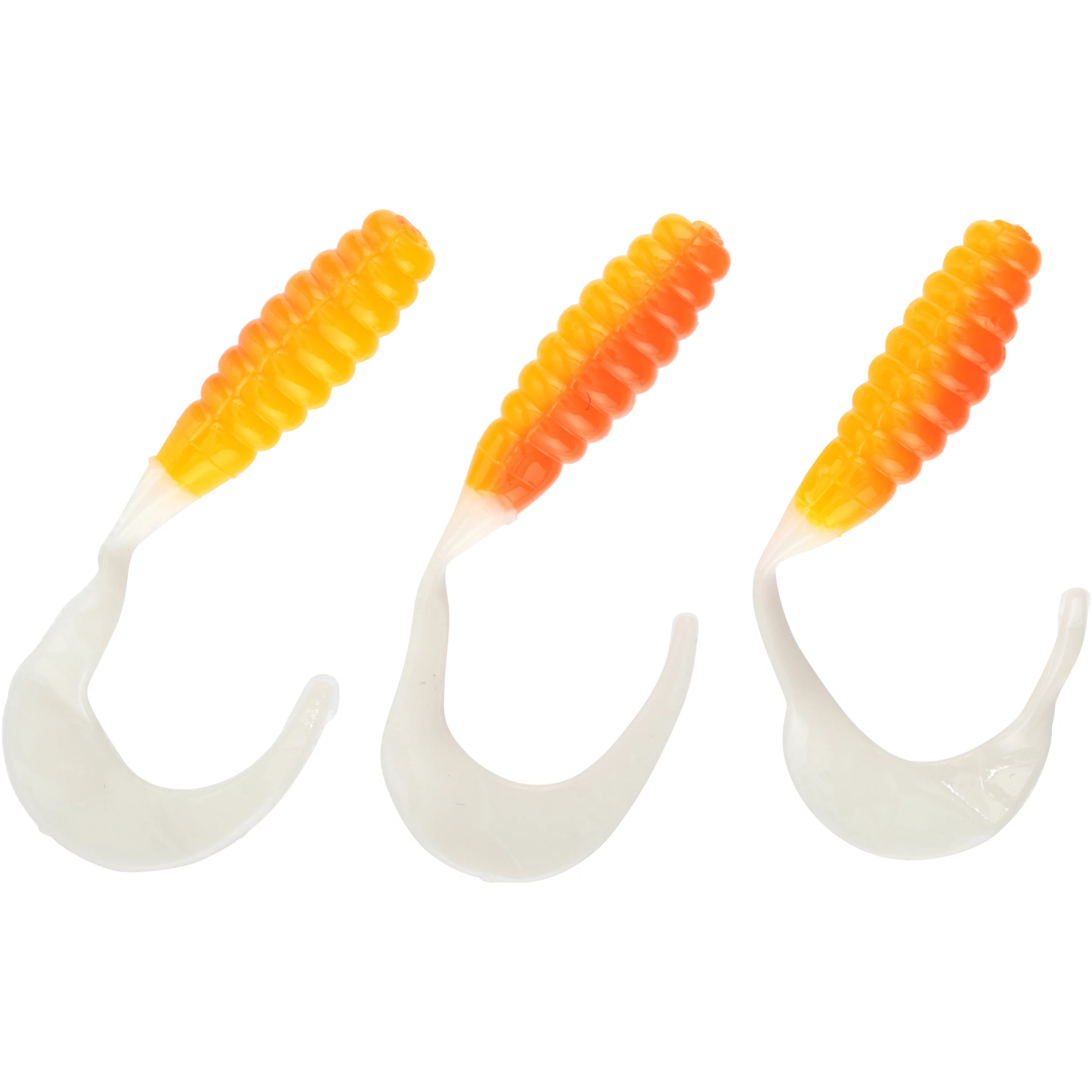 YUM Ribbontail Grub Soft Plastic Tangerine Cream 3