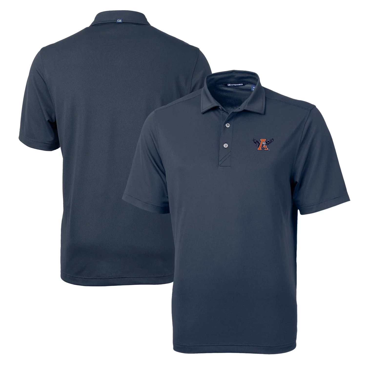 Men's Cutter & Buck Navy Auburn Tigers Team Big & Tall Virtue Eco Pique Recycled Polo