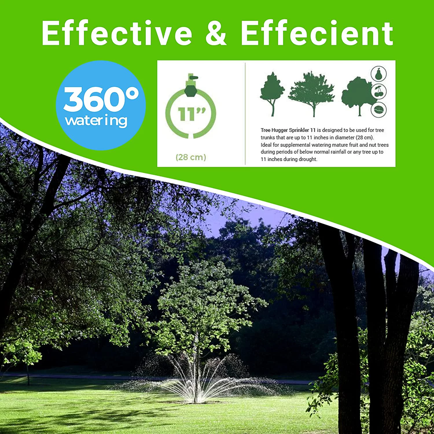 Tree Hugger 5048259 17 x 13 x 6 in. MP6 Sprinkler, Green