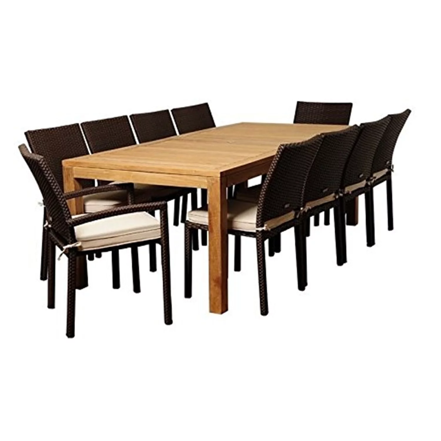 International Home Amazonia Teak 11 Piece Patio Dining Set