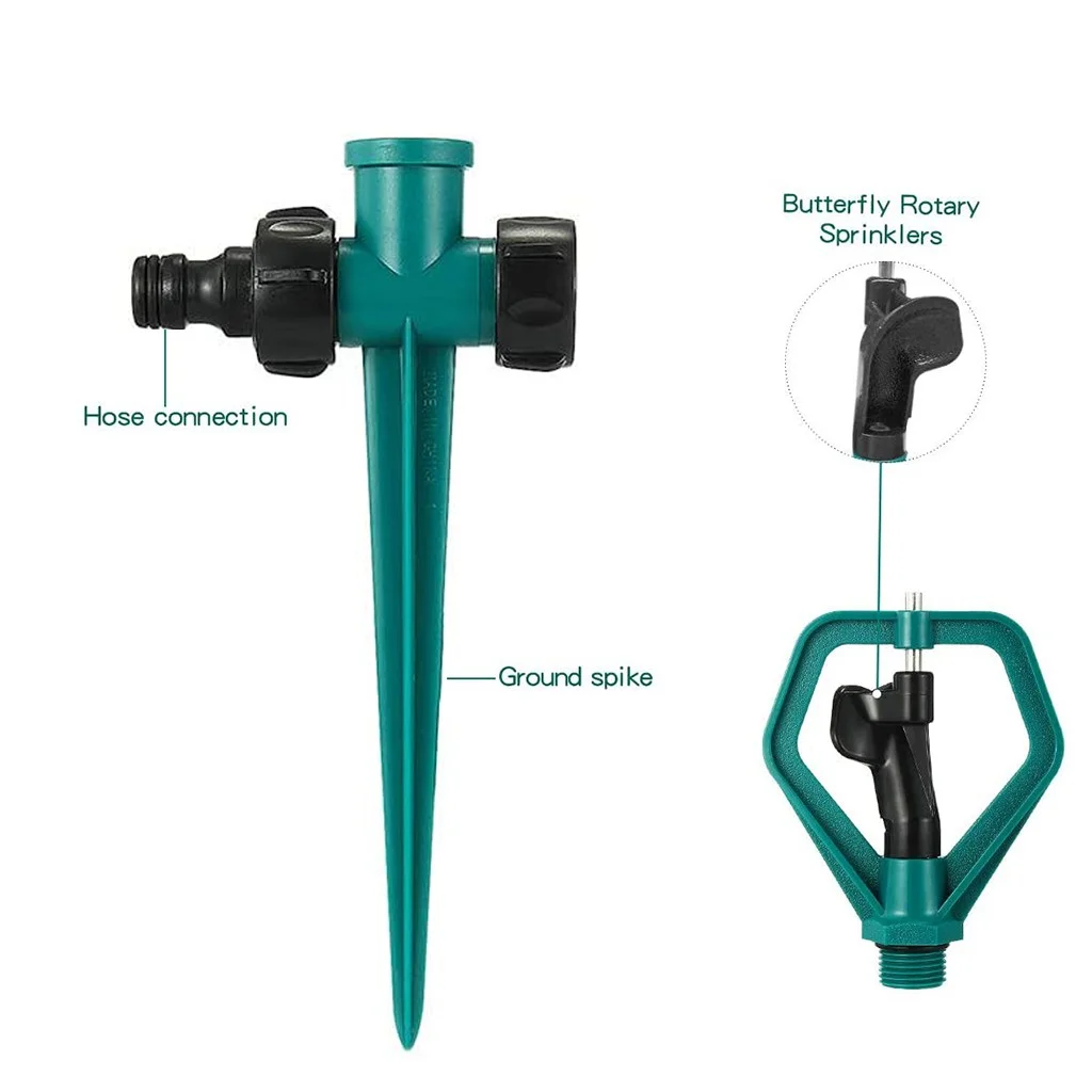 Rotating Impulse Sprinkler Garden Lawn Grass Watering System Water Hose Spray Thumb Sprinkler Sprinkler Irrigation Oscillating Sprinkler Expandable Garden Hose Trampoline Sprinkler for *6PCS