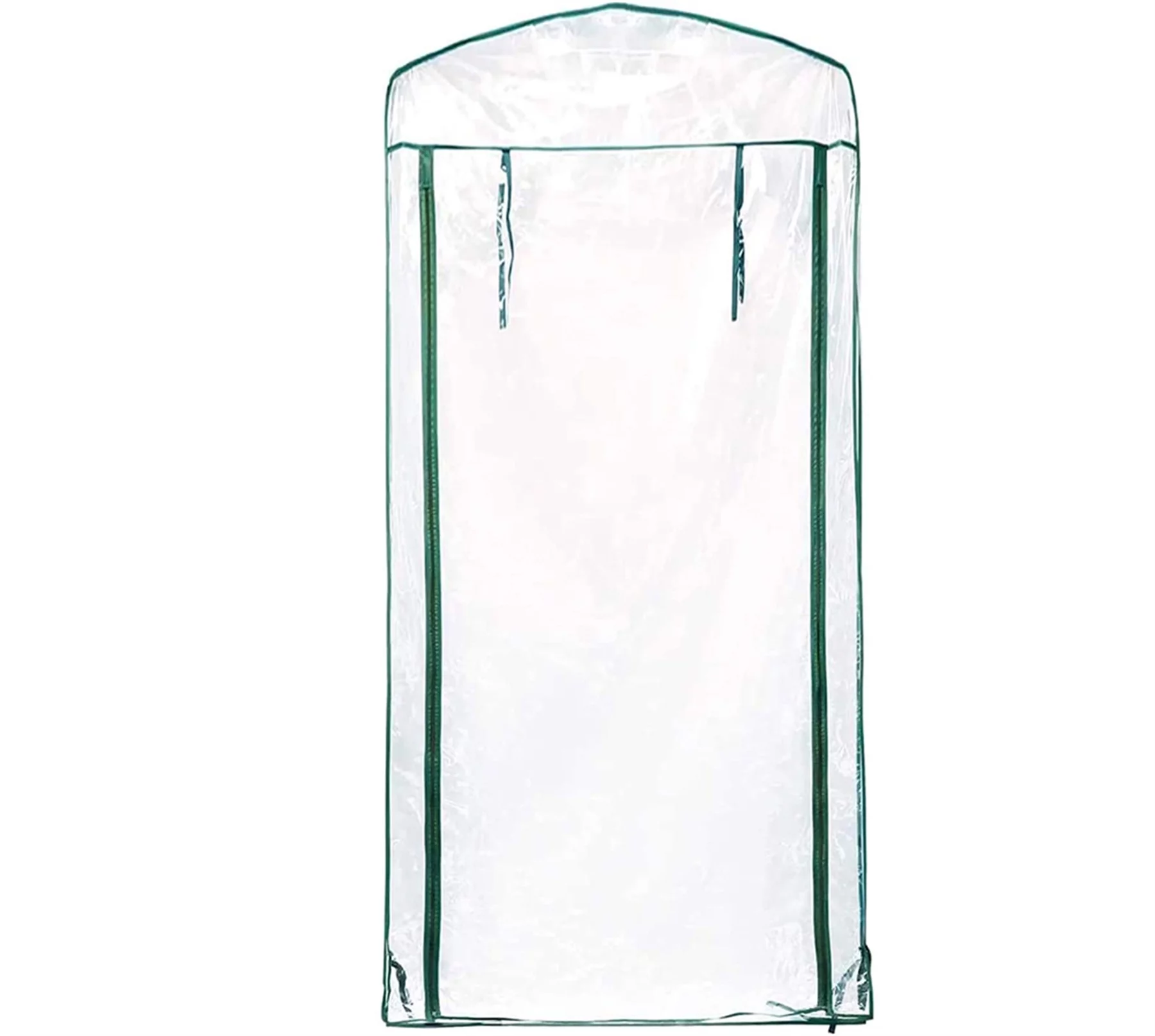 Roll-Up Zipper Door Greenhouse Replacement Cover Clear PVC Plant (Frame Not Include)