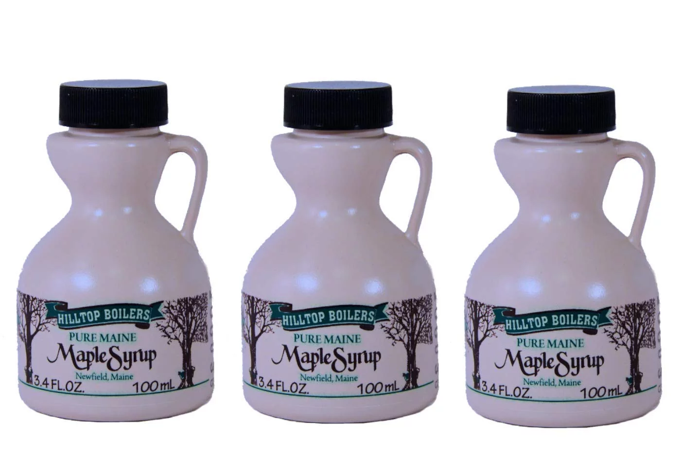 Maine Maple Syrup - 3.4 FL oz, 3 count, US Grade A, Amber Color