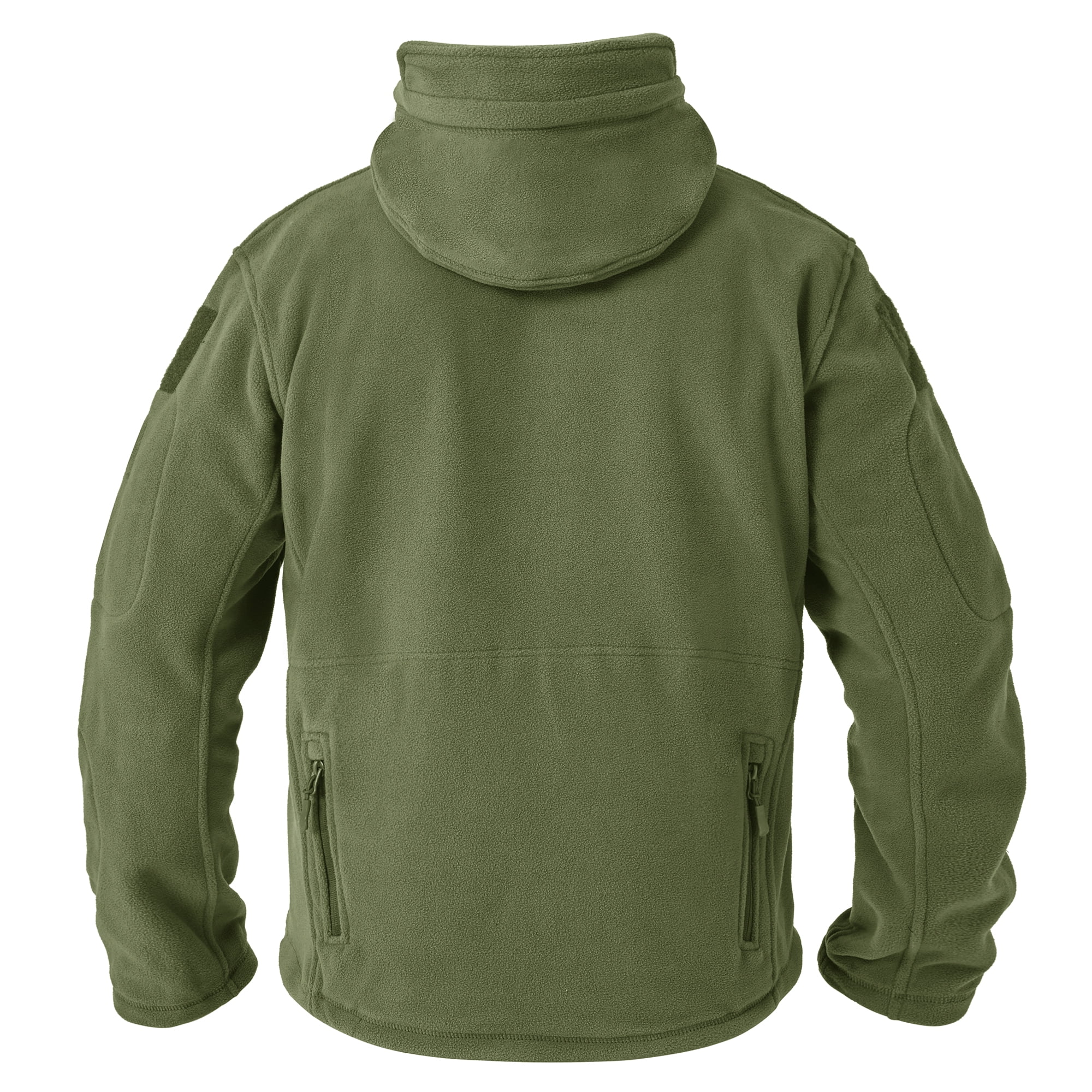 TACVASEN Mens Soft Winter Fleece Jacket Camping Warm Coat Army Green M