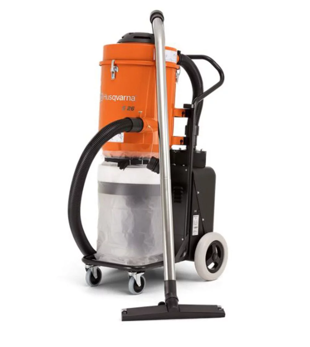 Husqvarna Construction S26 Single Phase Hepa Dust Extractor With Jet Pulse Pre-Filter Cleaning
