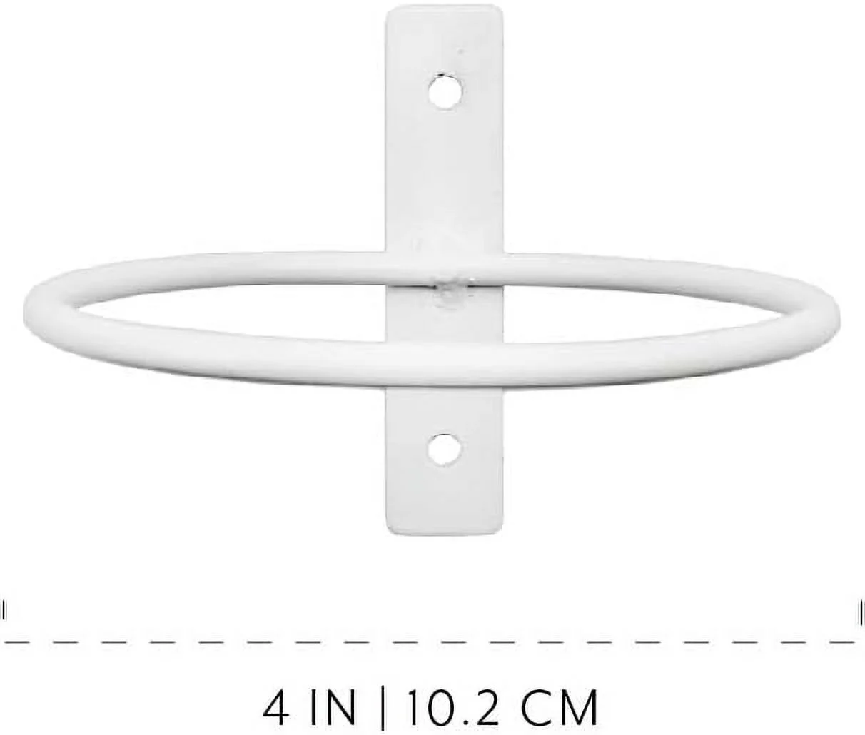 Metal Wall Ring Planters (4-Inch, White); Wall-Mounted Garden Holders