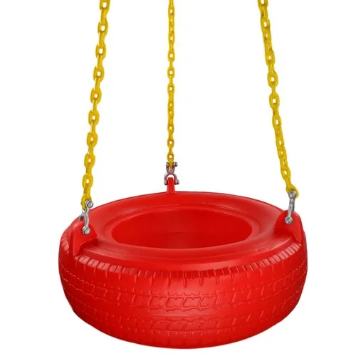 Swing Set Stuff Inc. Plastic Tire Swing with Coated Chain (Green)