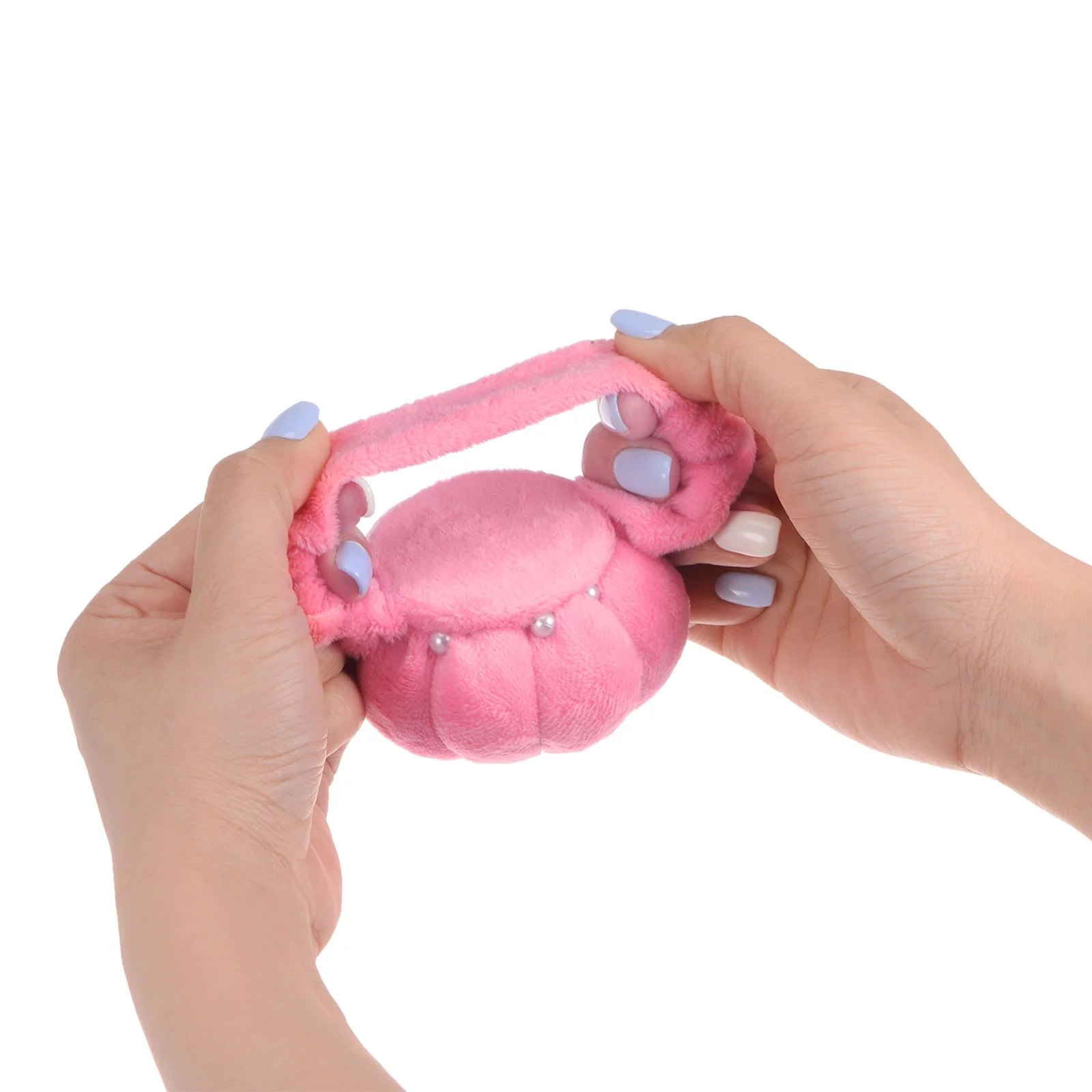 Uxcell Wrist Pin Cushions Band Pincushion with Adjustable Elastic Strap, Pink