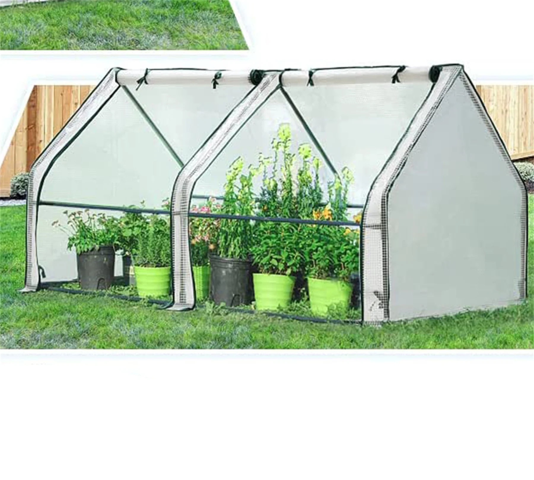 Mini Greenhouse, Mini Portable Green House w/ PE Cover