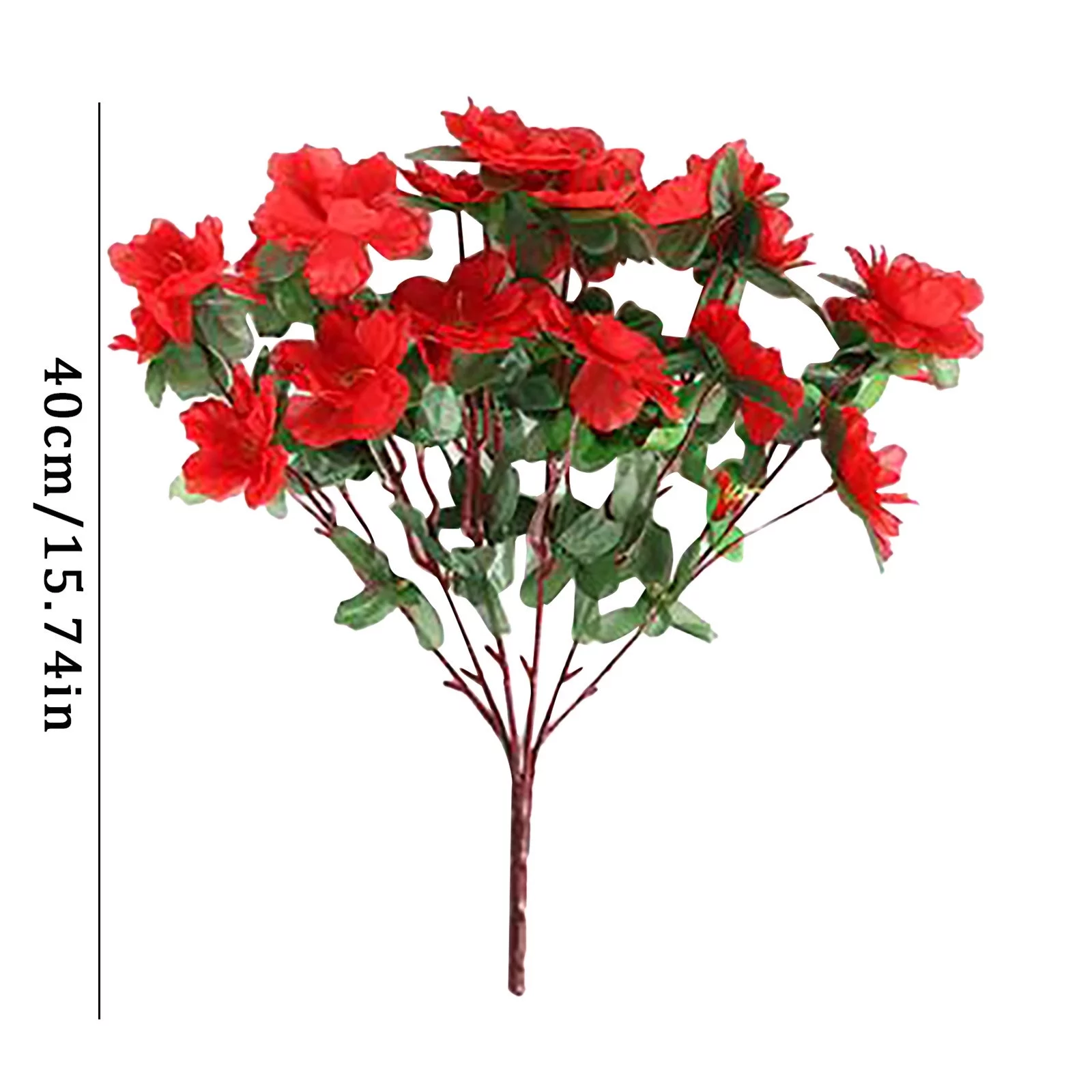 HALJEN Artificial Indoor Small Trailing Azaleas Flower Decoration Flower Bed Horticultural Layout Project Inserted Ground Silk Flower Shopping Mall Real Estate Scenic Spots Landscaping