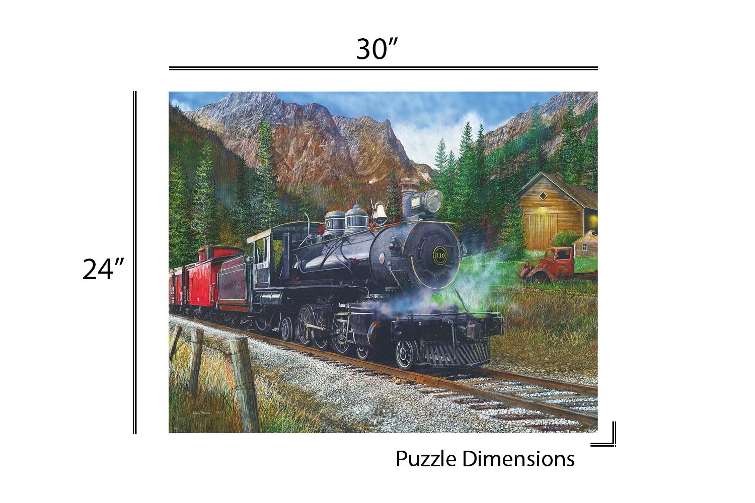 Springbok Timber Pass - 1000 Piece Jigsaw Puzzle Adults - Unique Cut Pieces