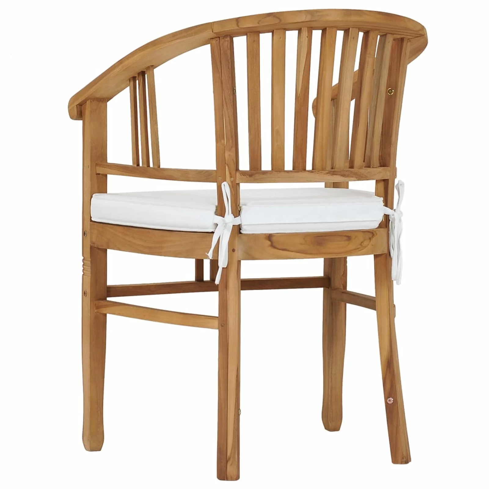 Dcenta Patio Chairs with Cushions 2 pcs Solid Teak Wood