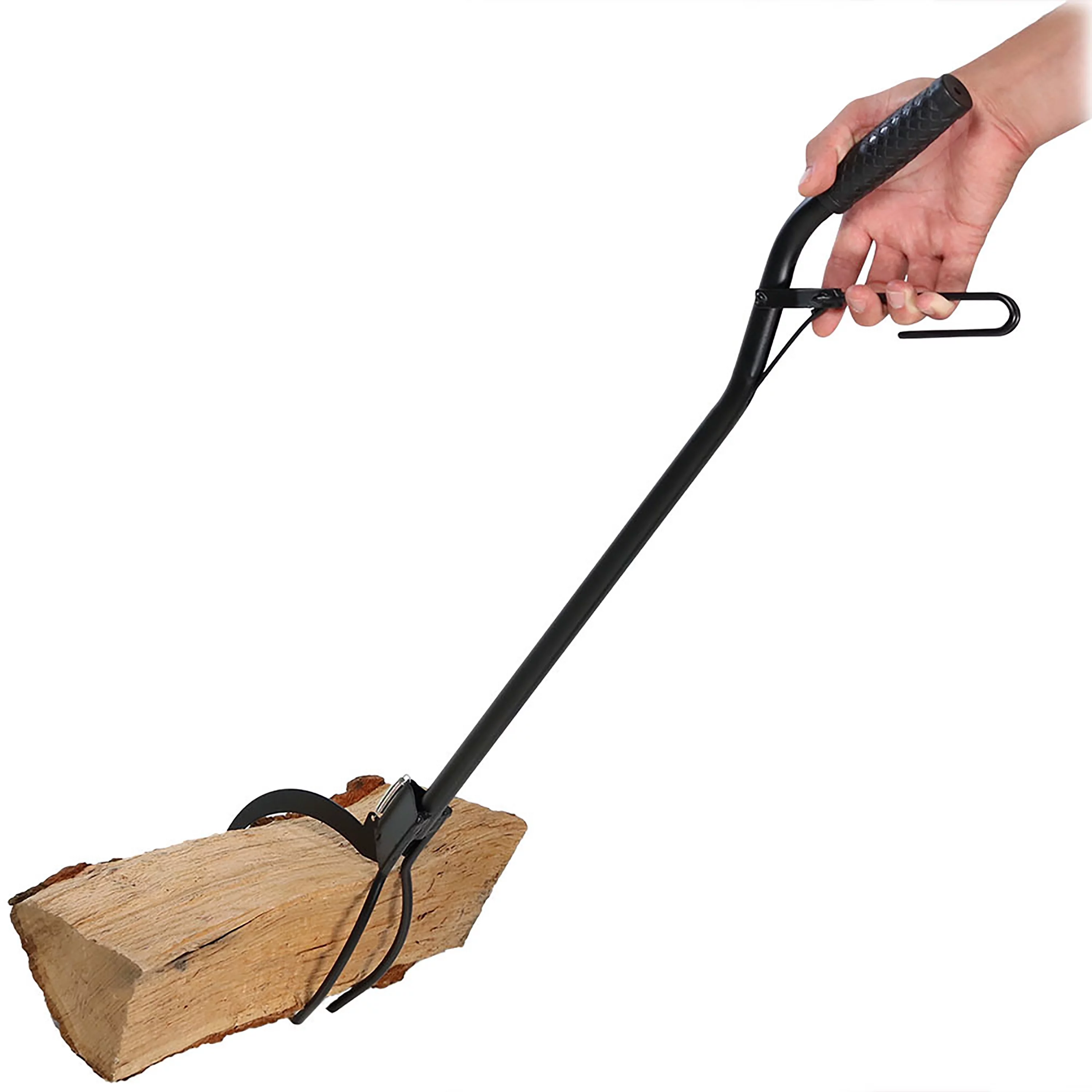 Sunnydaze Heavy-Duty Fire Pit Log Grabber with Spring-Lever Action - 36