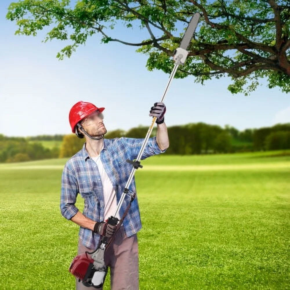 Gas Power Pole Chainsaw 42cc 4-stroke Tree Pole Branches Pruner Trimmer 140F