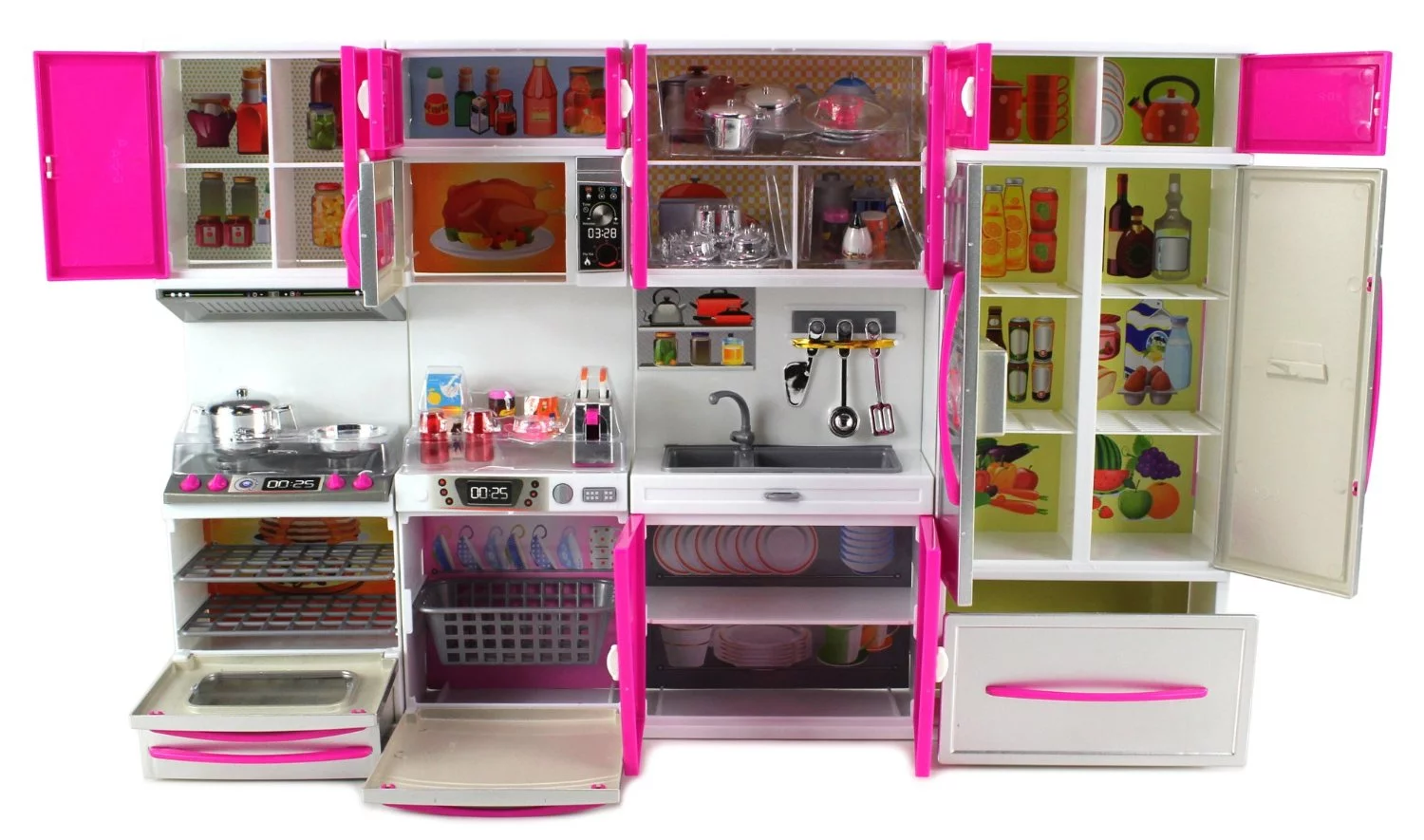 My Modern Kitchen Full Deluxe Kit Operated Kitchen Playset With Toy Doll