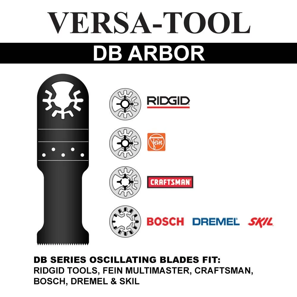 Versa Tool DB25A 35mm HCS Wood Cutting Multi-Tool Saw Blades 25/Pack Fits Fein Multimaster, Dremel, Bosch, Craftsman, Ridgid Oscillating Tools