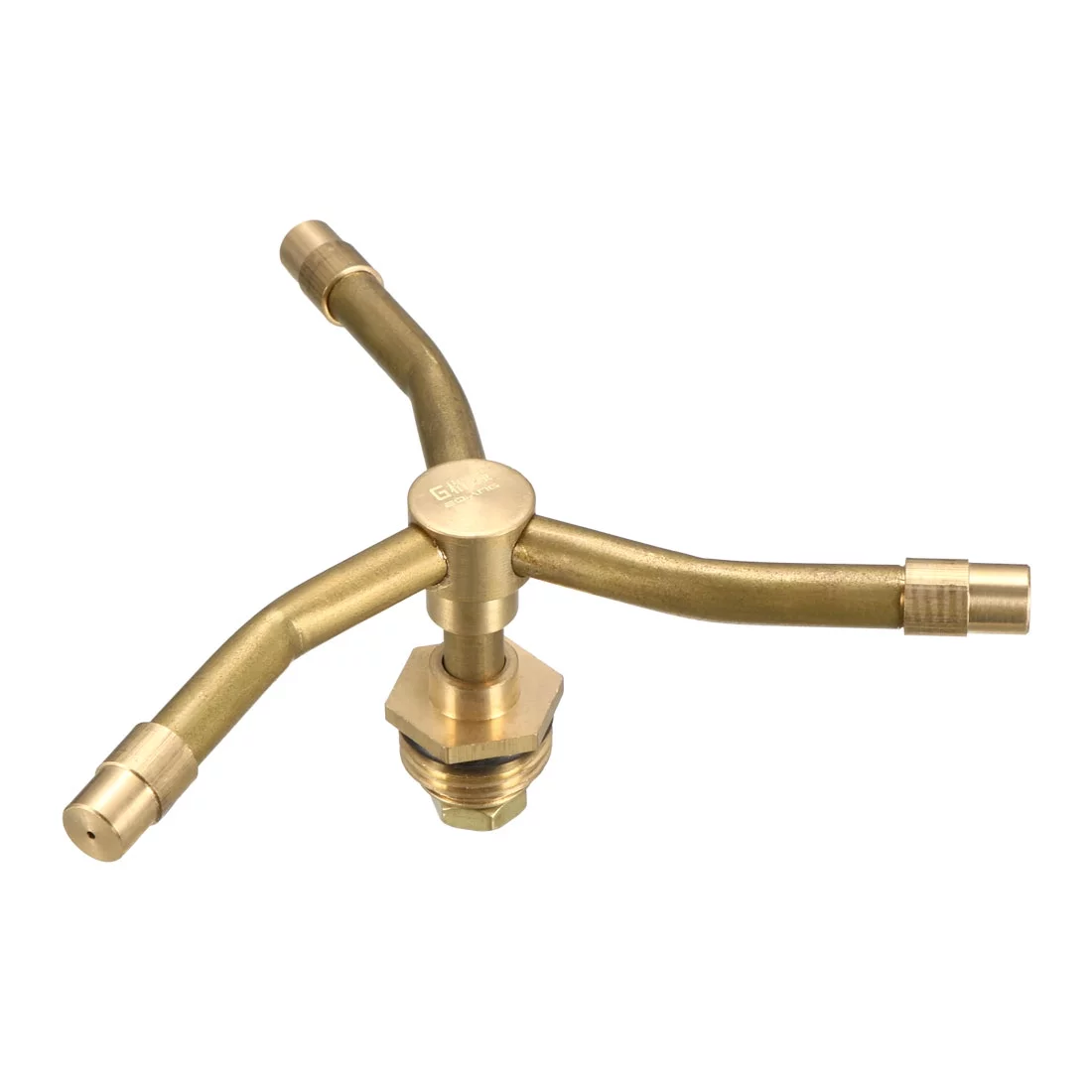 Unique Bargains Lawn Garden Watering Rotating Sprinkler 1/2BSP Male Thread Brass 3-Arm