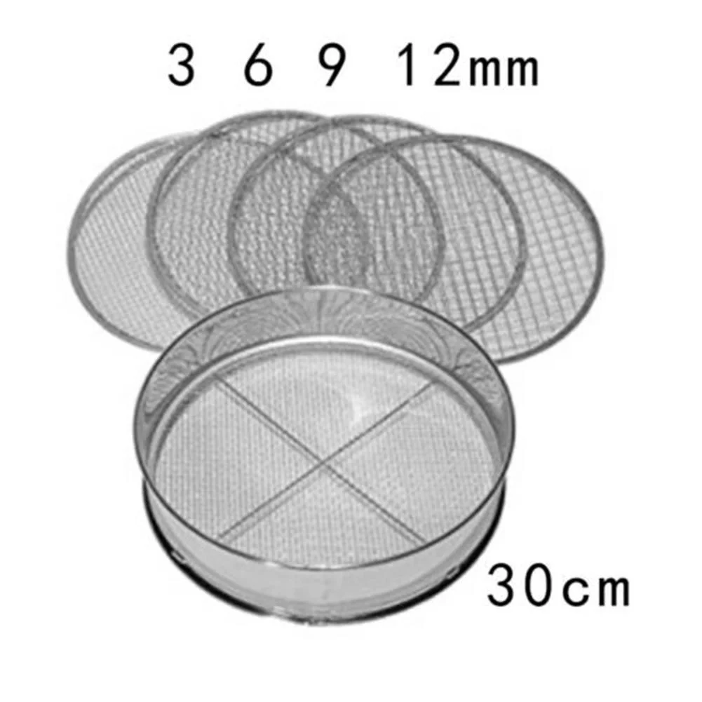 Siebmeister 5000, 4 in 1 Garden Sieve, 4 Exchangeable Sieve Inserts 3,6,9,12mm (Silver)