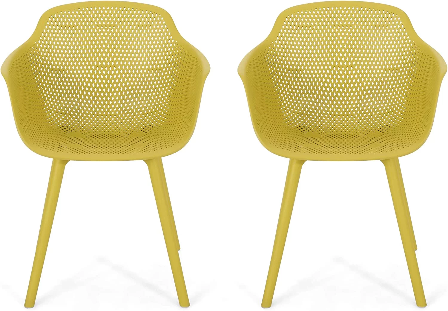 Christopher Knight Home Davina Outdoor Dining Chair (Set of 2), Yellow
