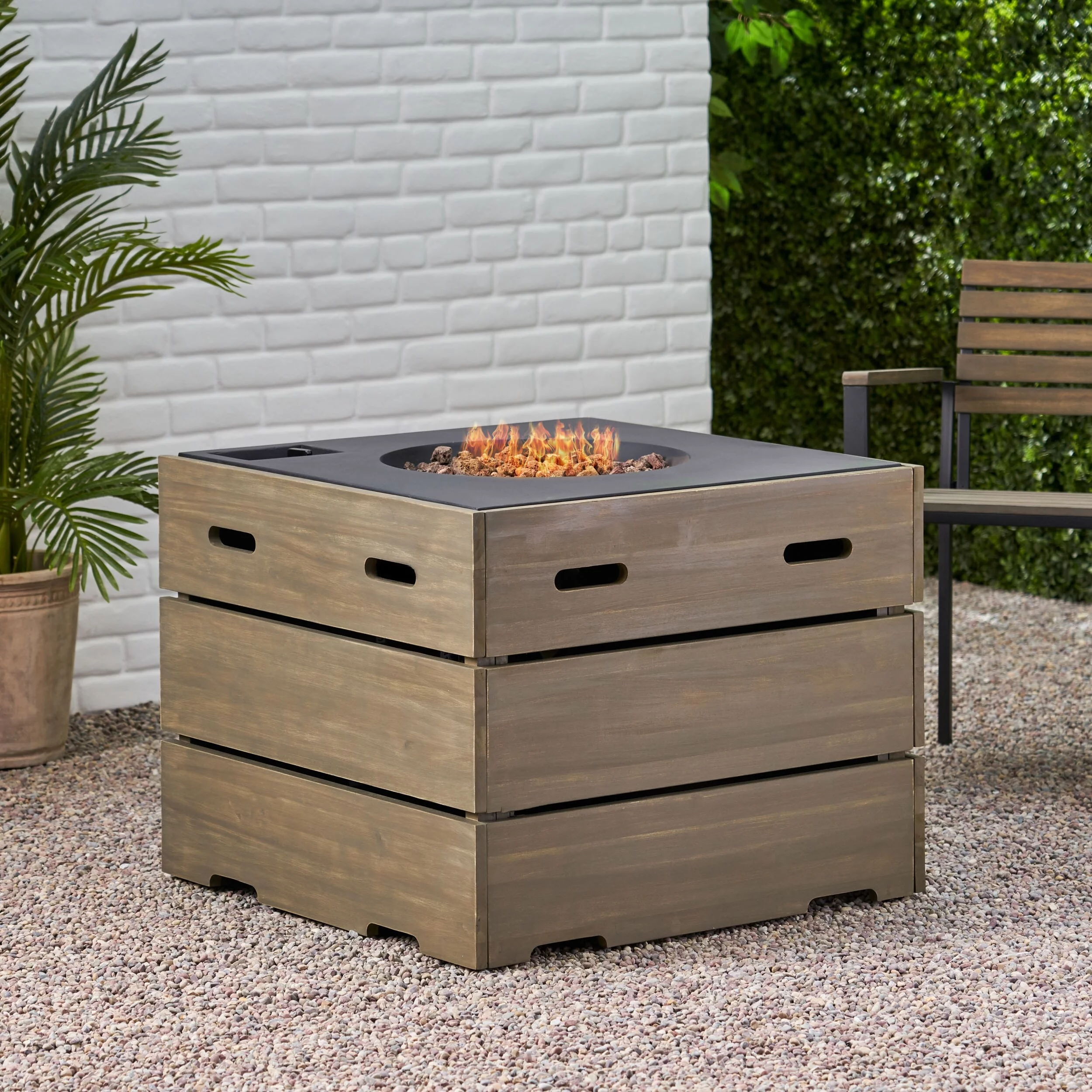 Christopher Knight Home Rodeo Outdoor 40,000 BTU Square Fire Pit by  - 31.25