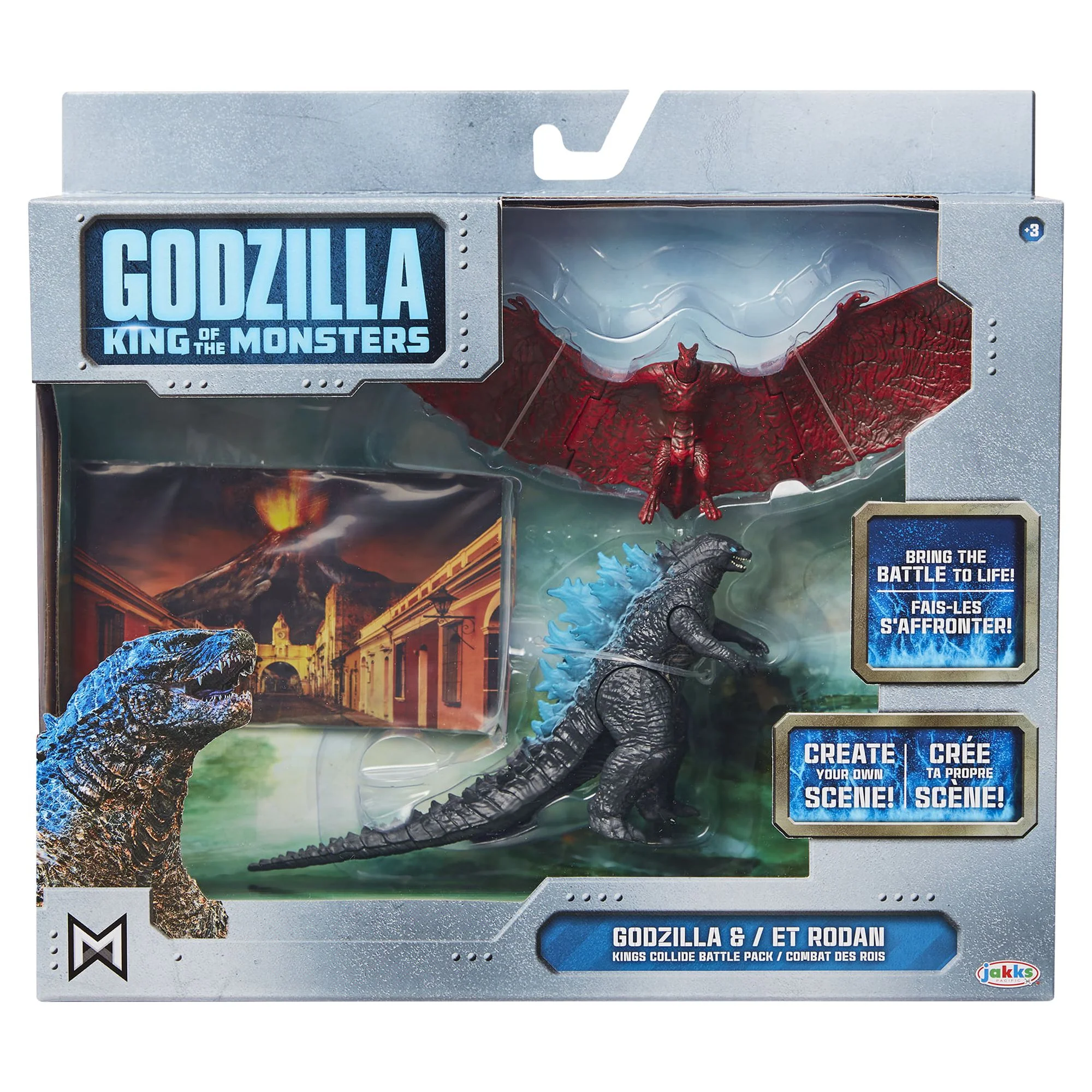 Godzilla King of Monsters: Monster Match Up Action Figure set featuring 3.5