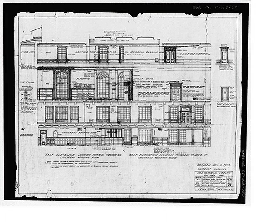 Historic Framed Print, Ives Memorial Library, 133 Elm Street, New Haven, New Haven County, CT - 50, 17-7/8