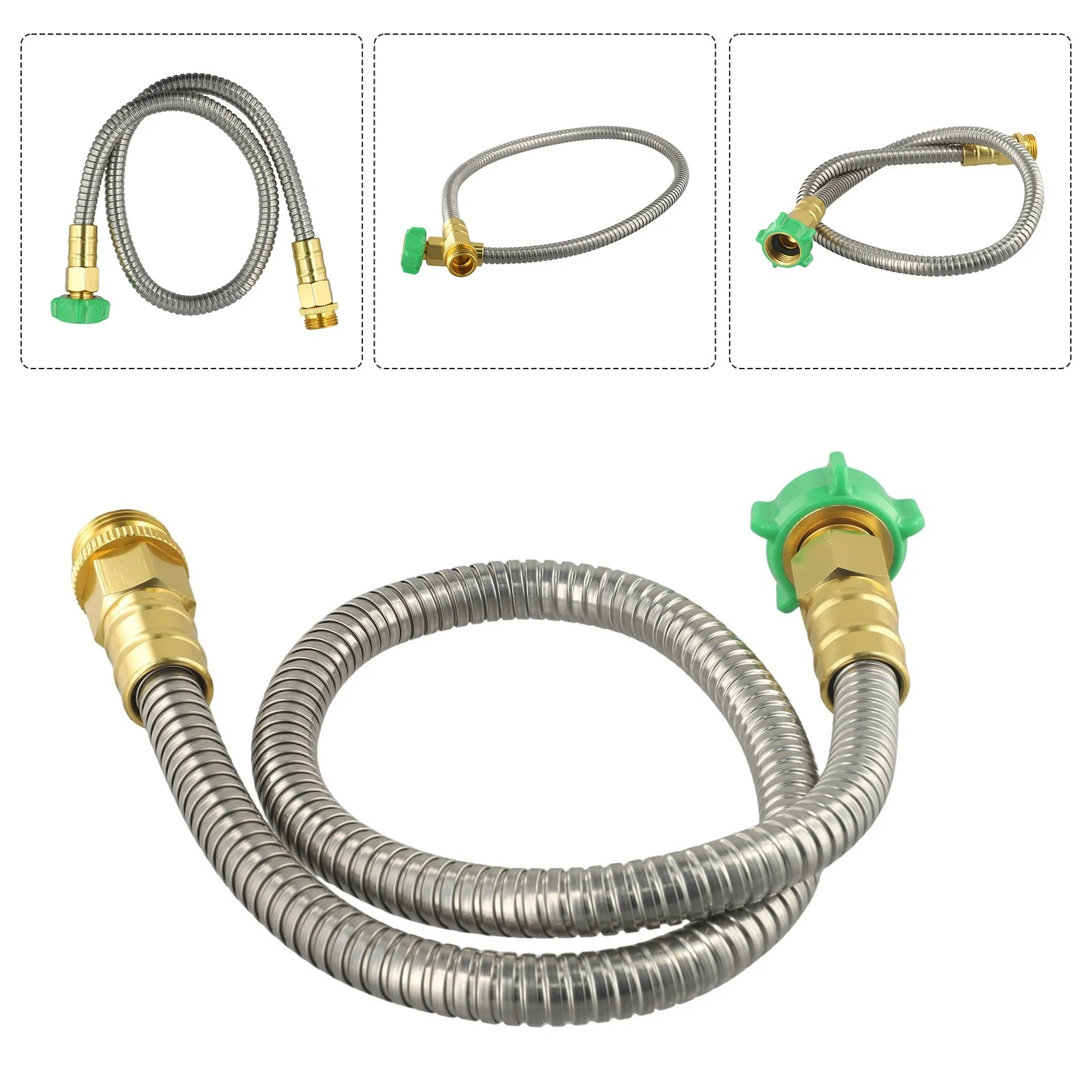 Short Garden Hose 3 Feet Heavy Duty Stainless Steel Hose Water Garden Hose