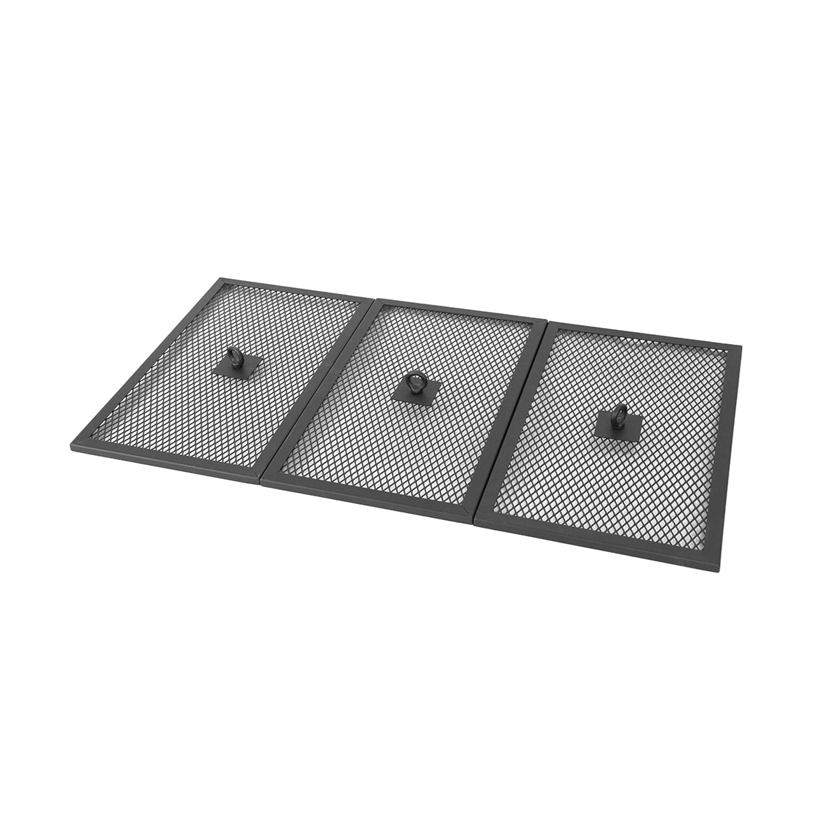 Blue Sky Outdoor Living Steel Spark Screen and Lift for The Rectangle Peak Patio Fire Pit, Black