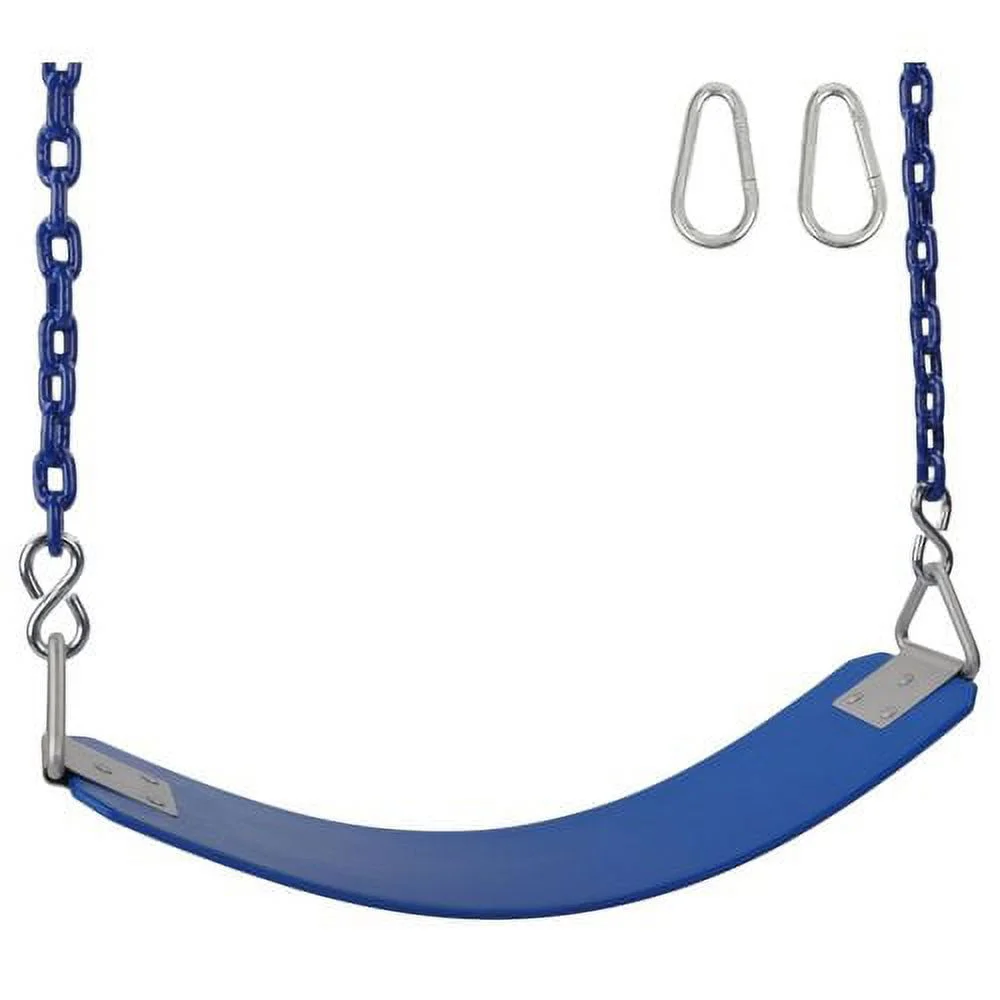 Swing Set Stuff Inc. Commercial Rubber Belt Seat with 8.5 Ft. Coated Chain (Red)