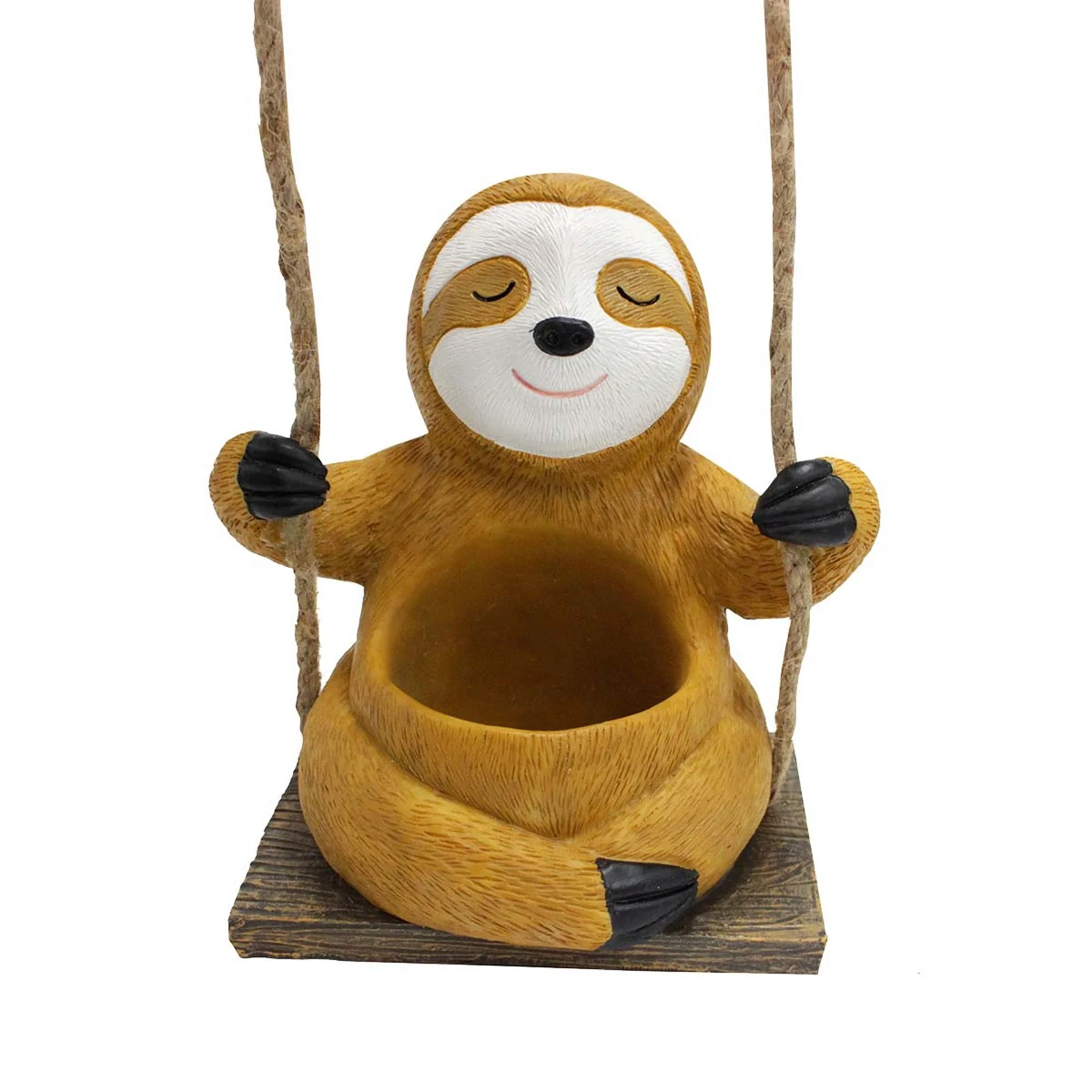 Sloth Swing Flower Pot Arrangement Hanging Swing Flower Pot Sloth Statue Flower Pot Swing Balcony Garden Corridor Courtyard Decoration