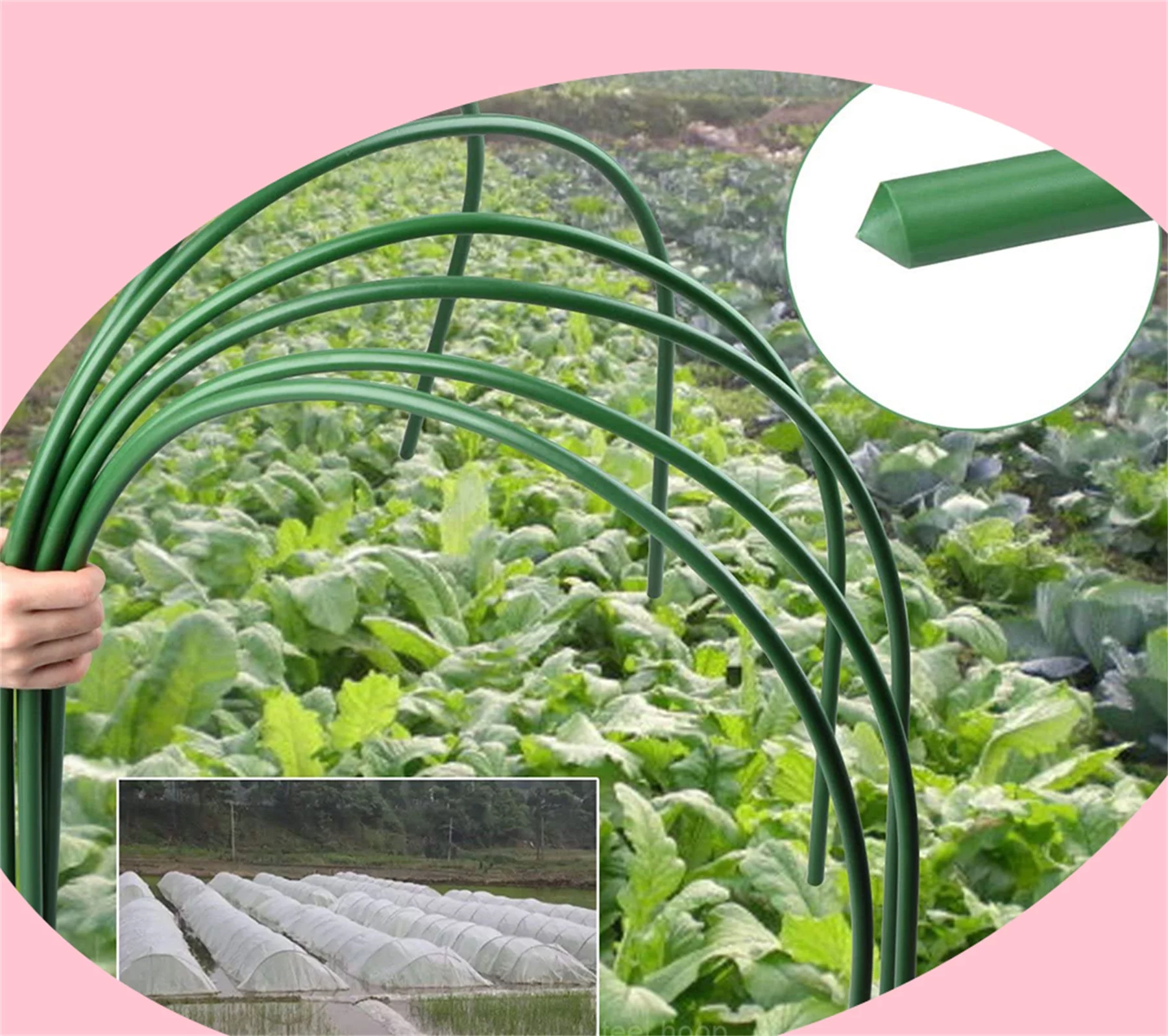 6Pack Greenhouse Hoops for Plant Cover Support