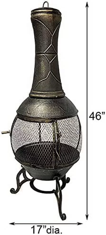 Alta Innova T70 4008132 Kuklos Metal Chimenea, Black