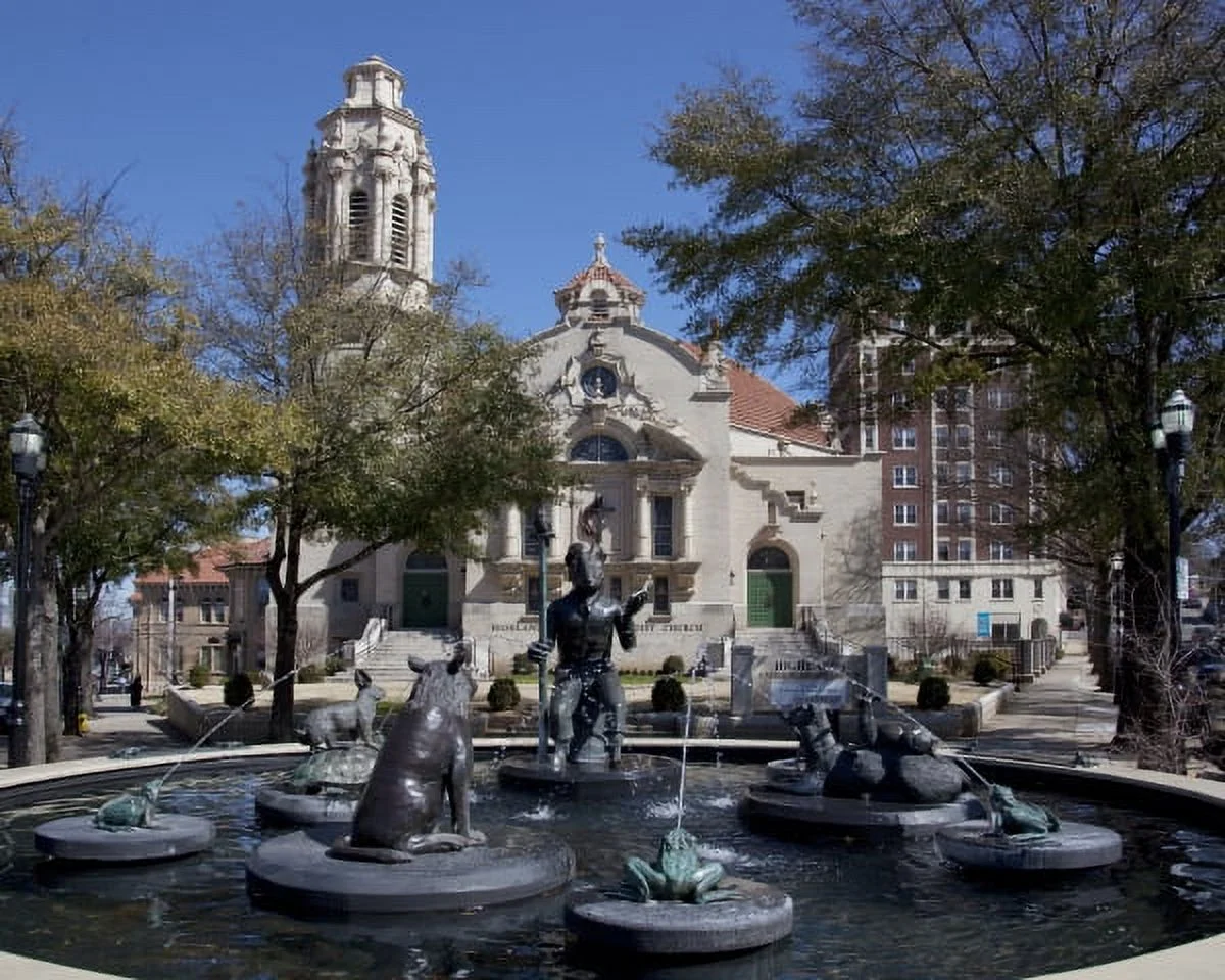 Print: Five Points Fountain, Also Called Satanic Storyteller Fountain, By