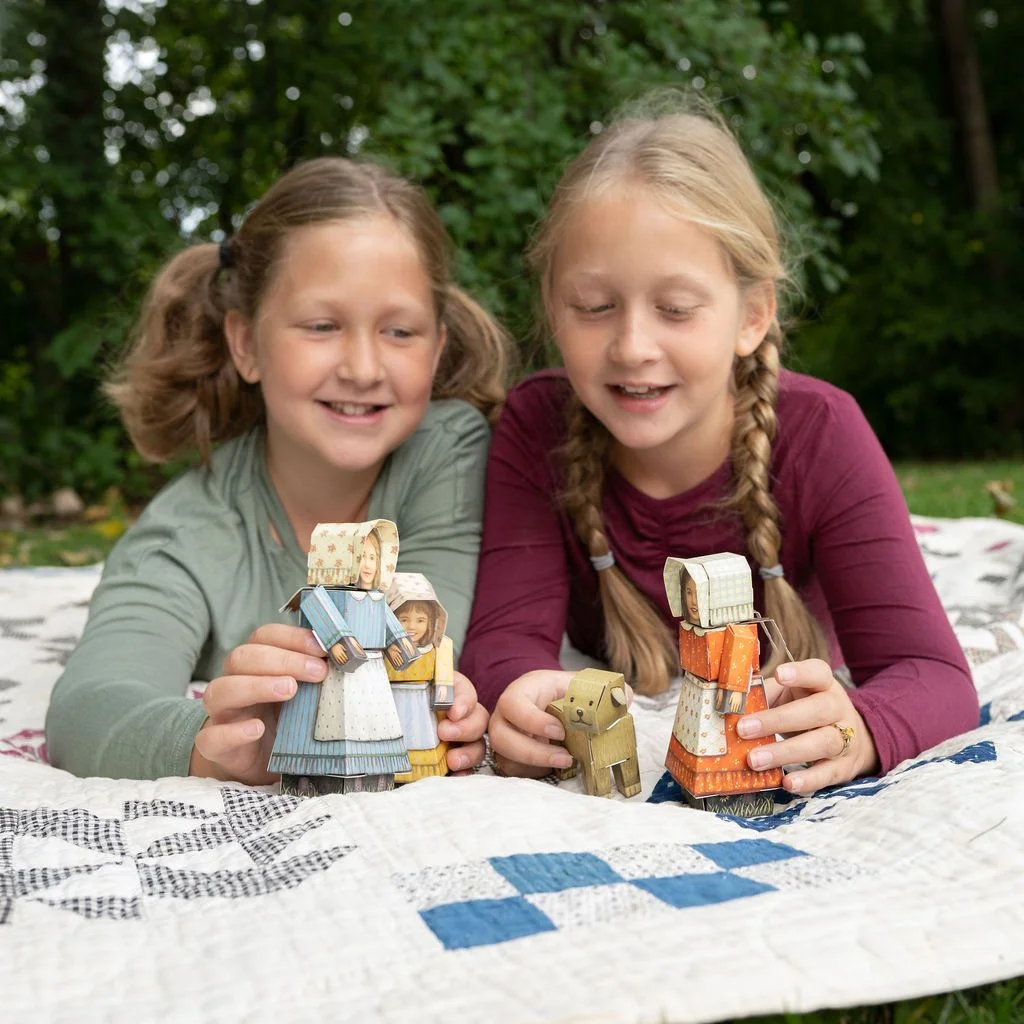 CUBLES Little House on The Prairie Set featuring Ma, Pa, Mary, Laura, Caroline  Jack