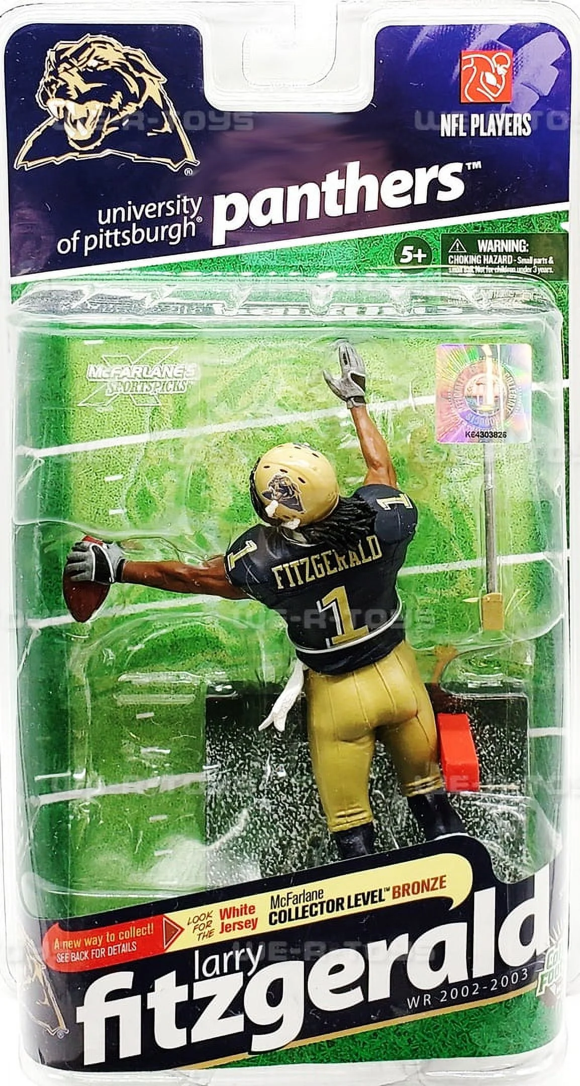 NFL Larry Fitzgerald Action Figure University of Pittsburgh Panthers #1 NEW